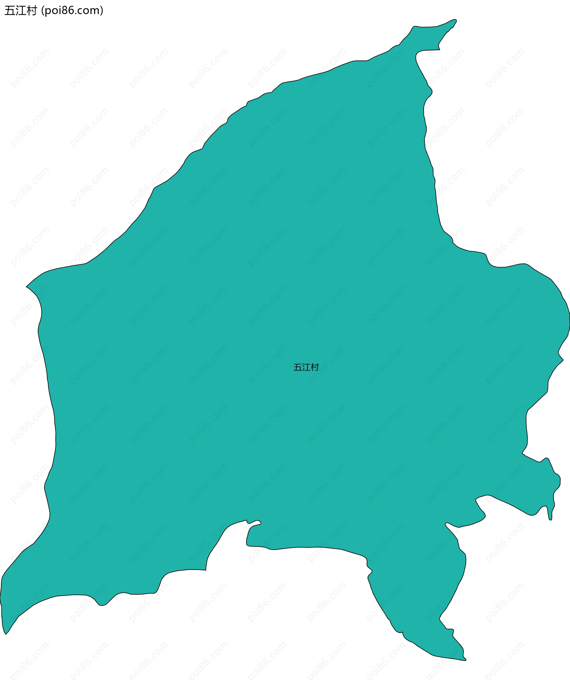 五江村边界地图