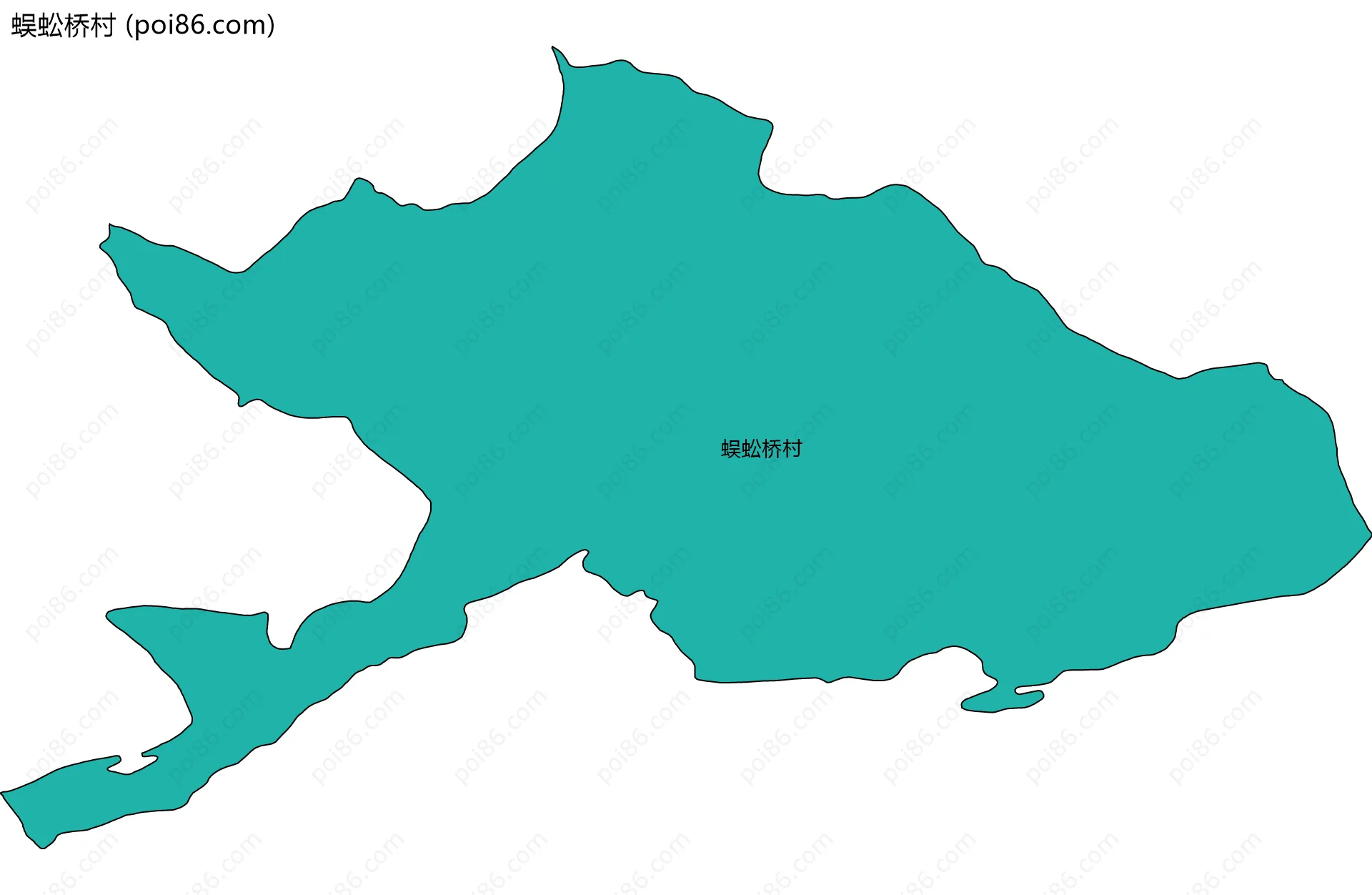 蜈蚣桥村边界地图