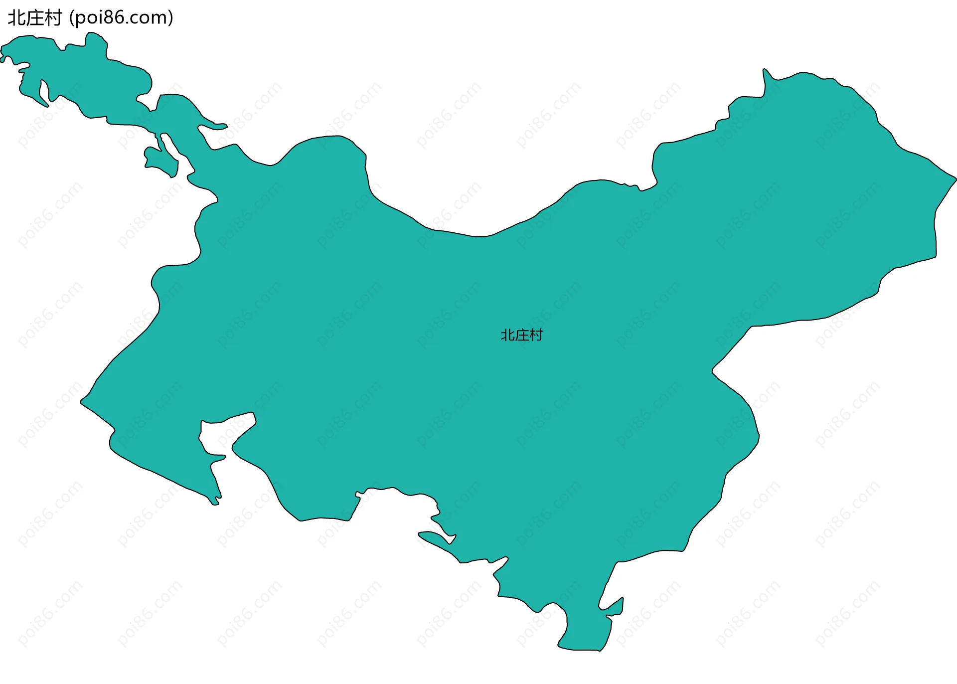 北庄村边界地图