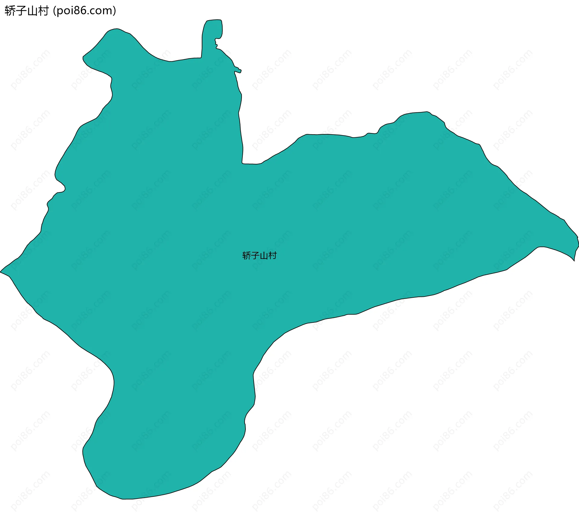 轿子山村边界地图