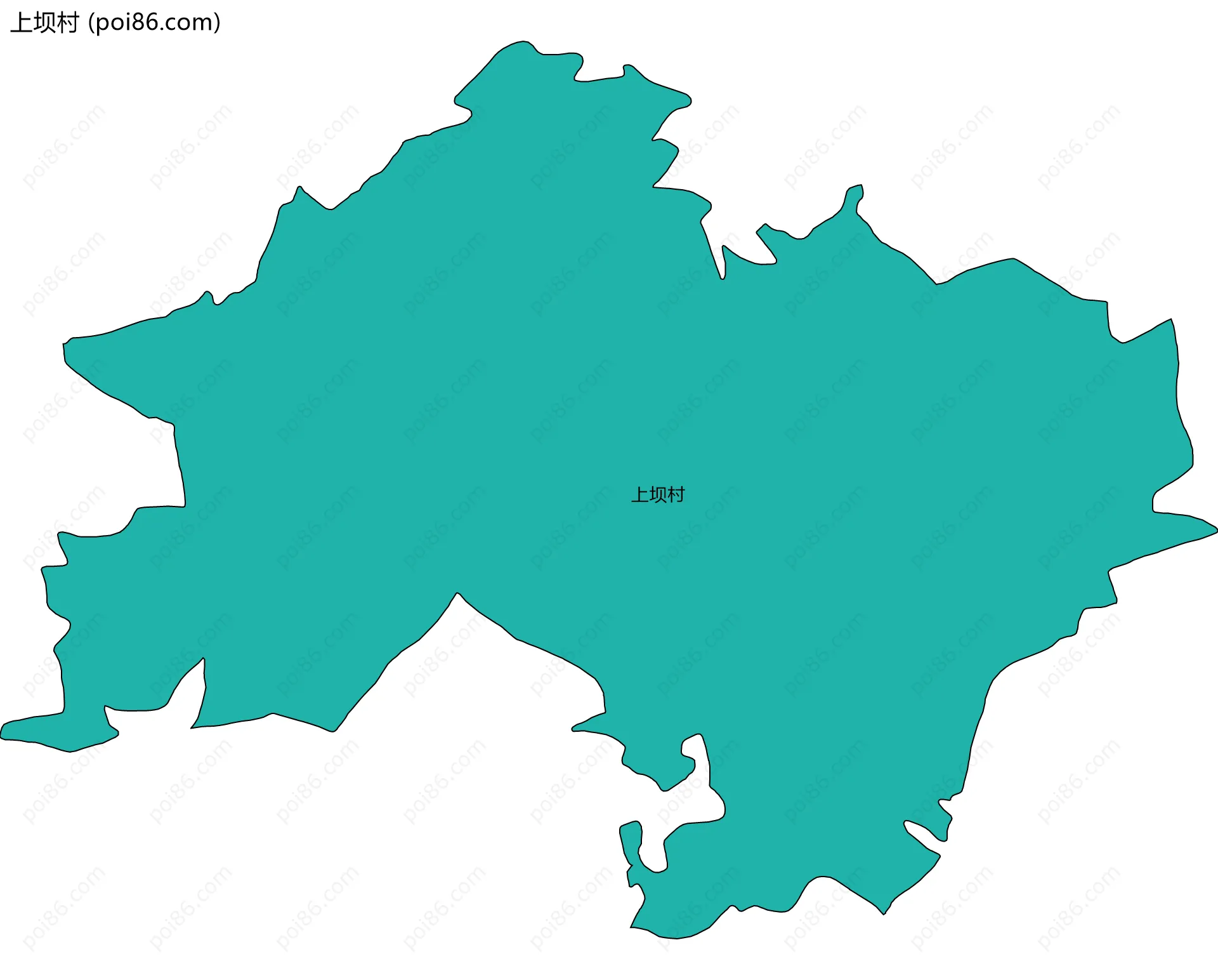上坝村边界地图