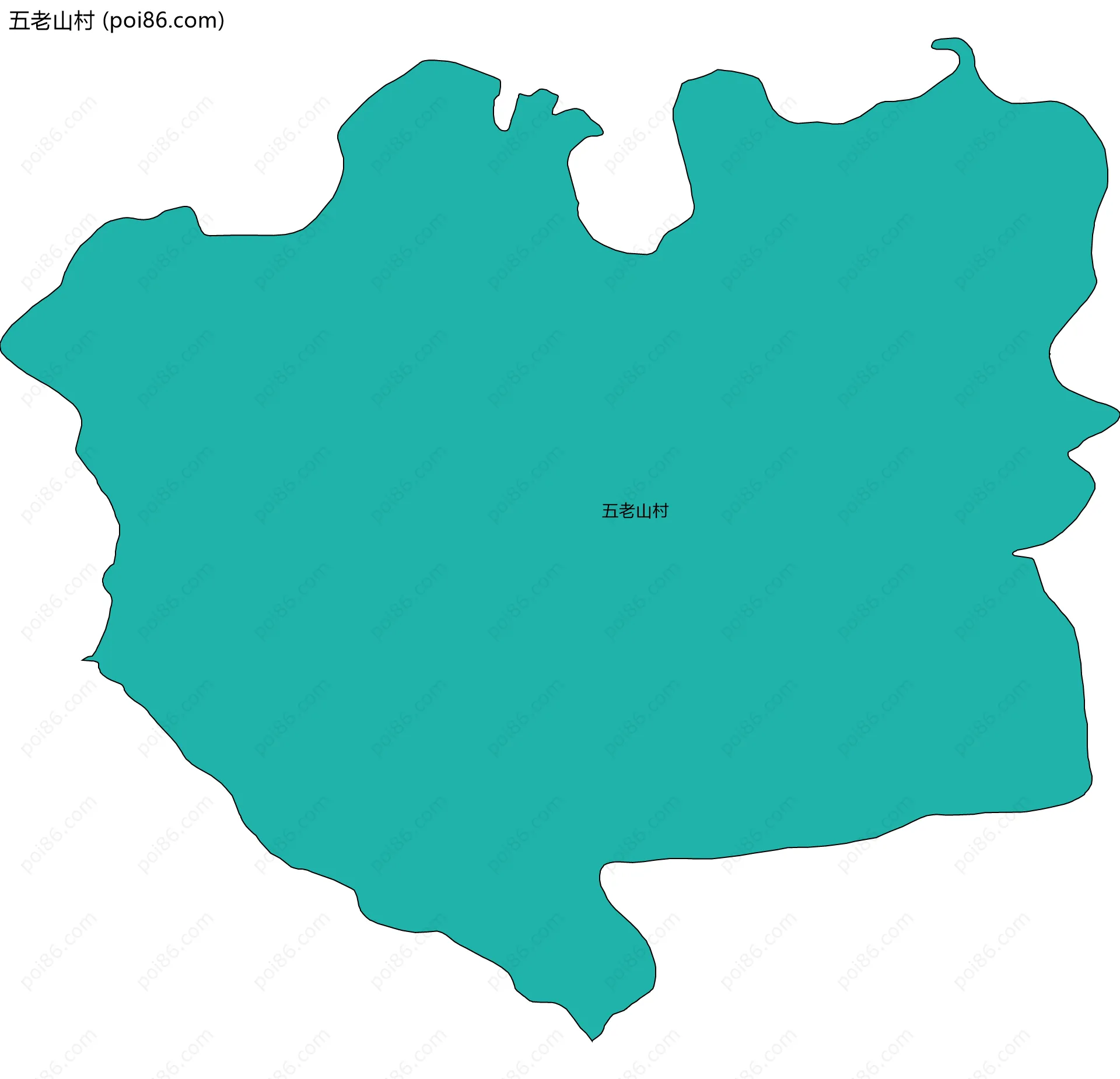 五老山村边界地图