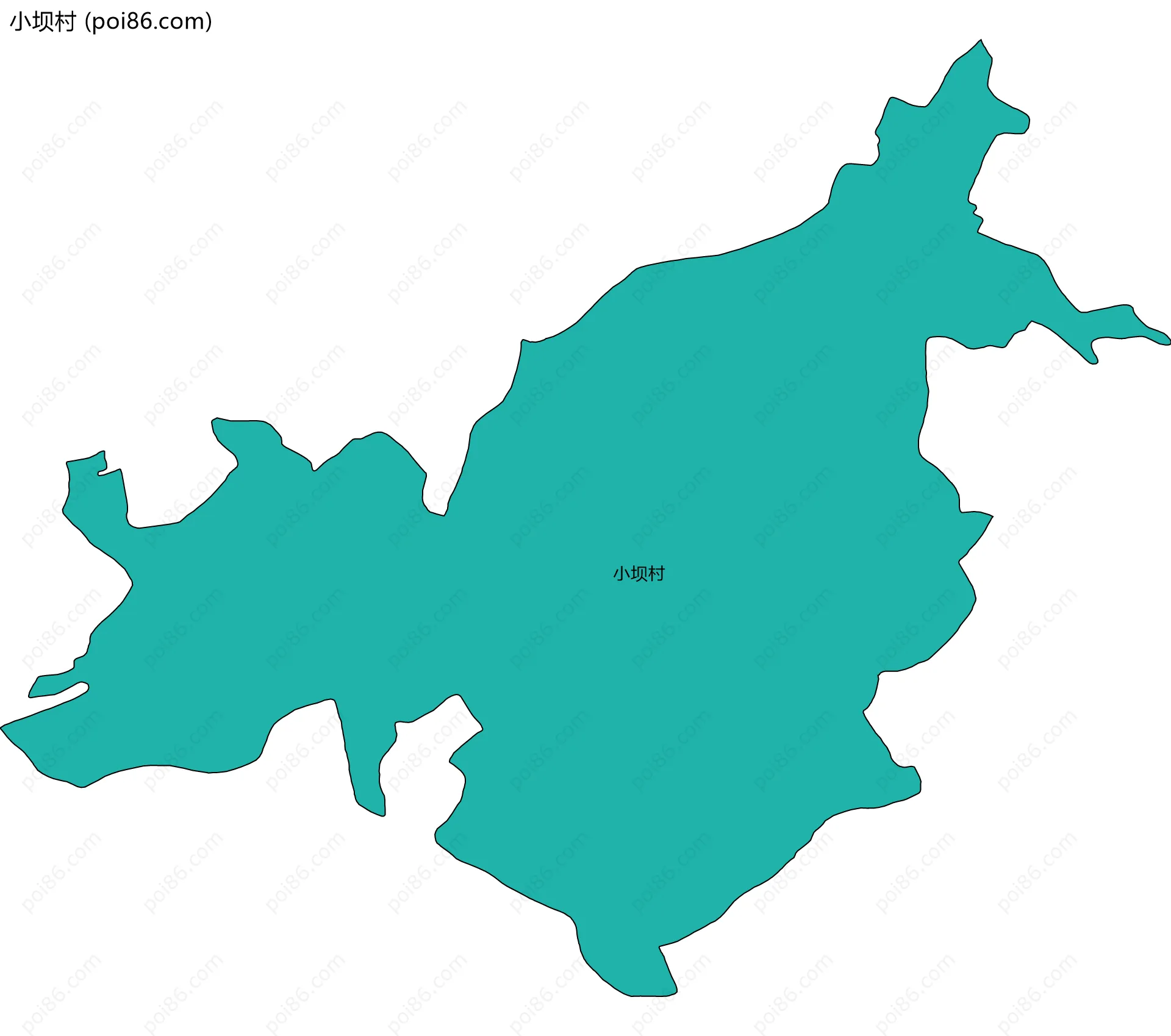 小坝村边界地图