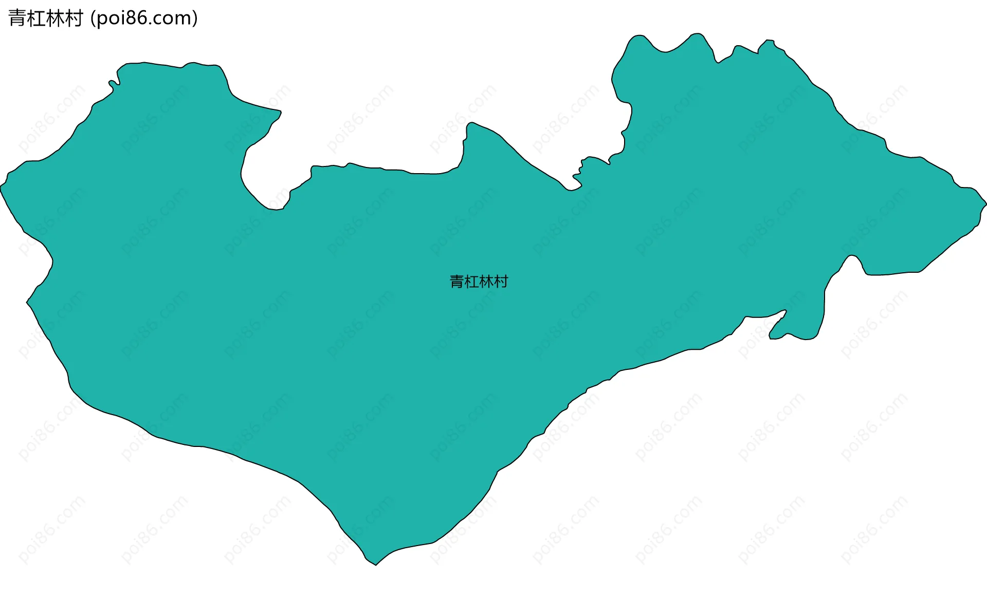 青杠林村边界地图