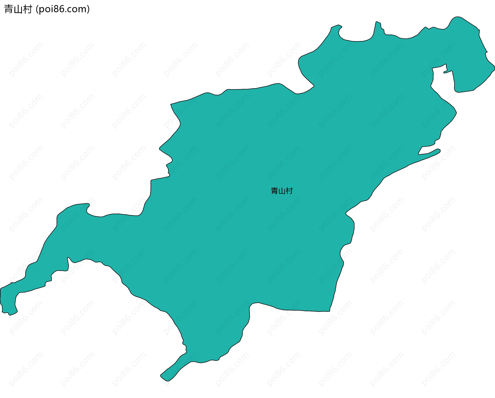 青山村边界地图