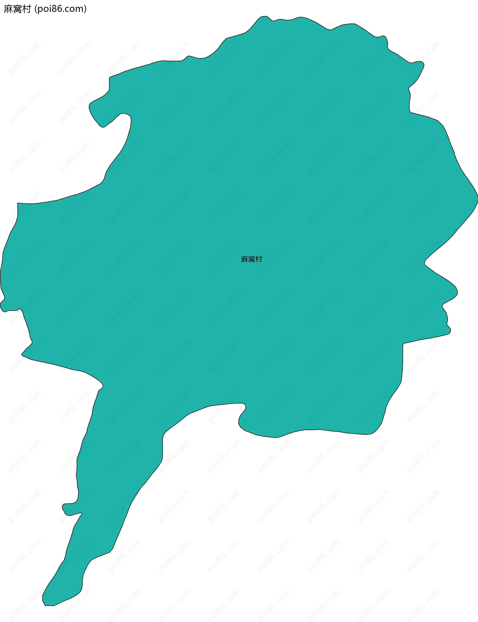 麻窝村边界地图