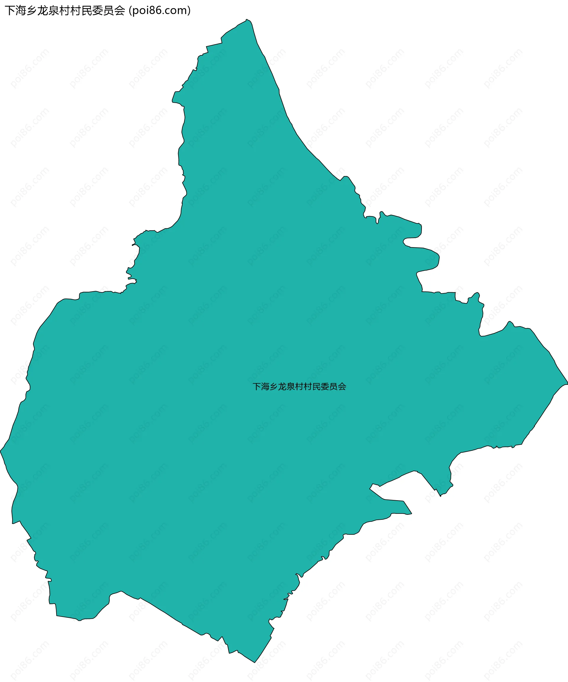 下海乡龙泉村村民委员会边界地图