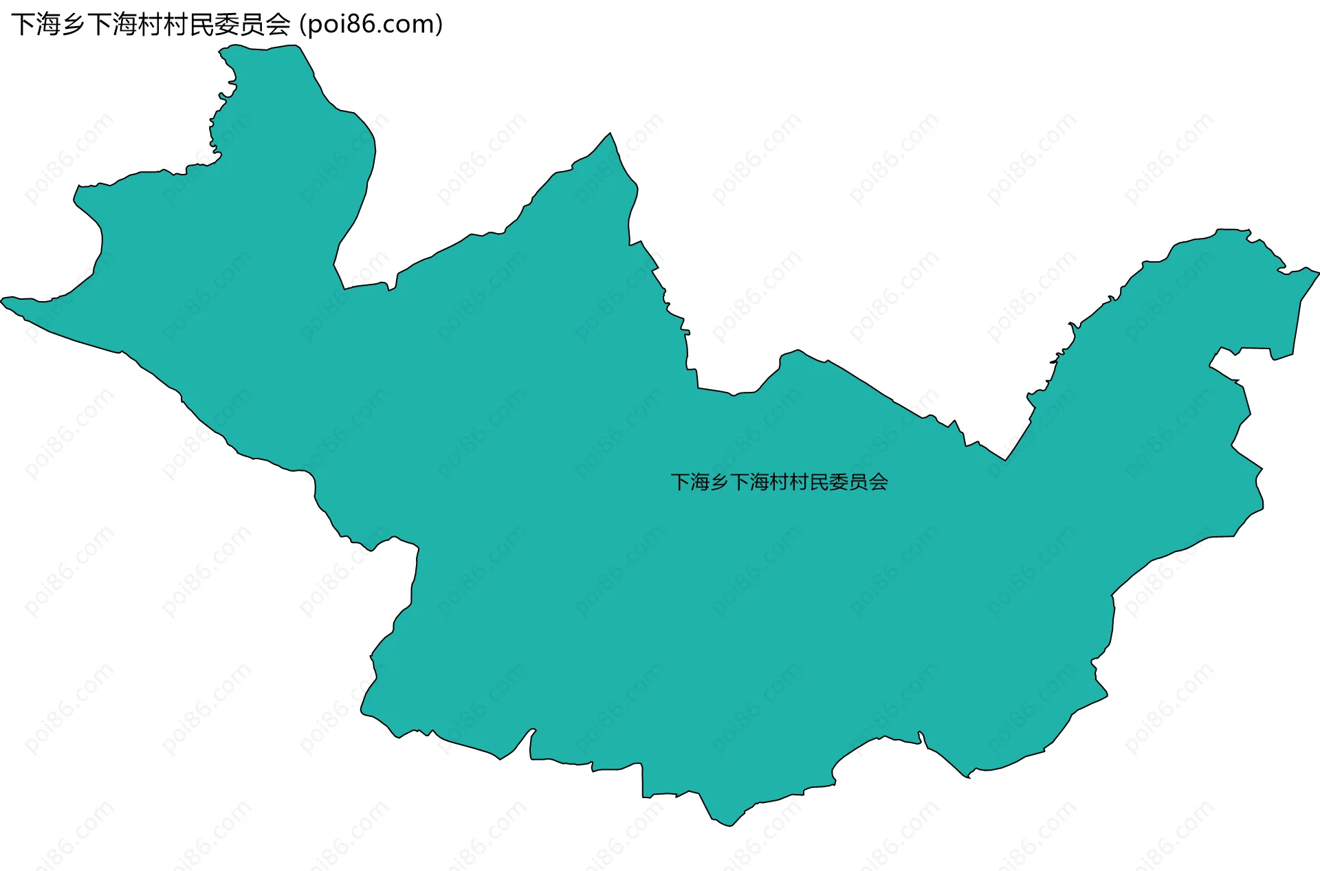 下海乡下海村村民委员会边界地图