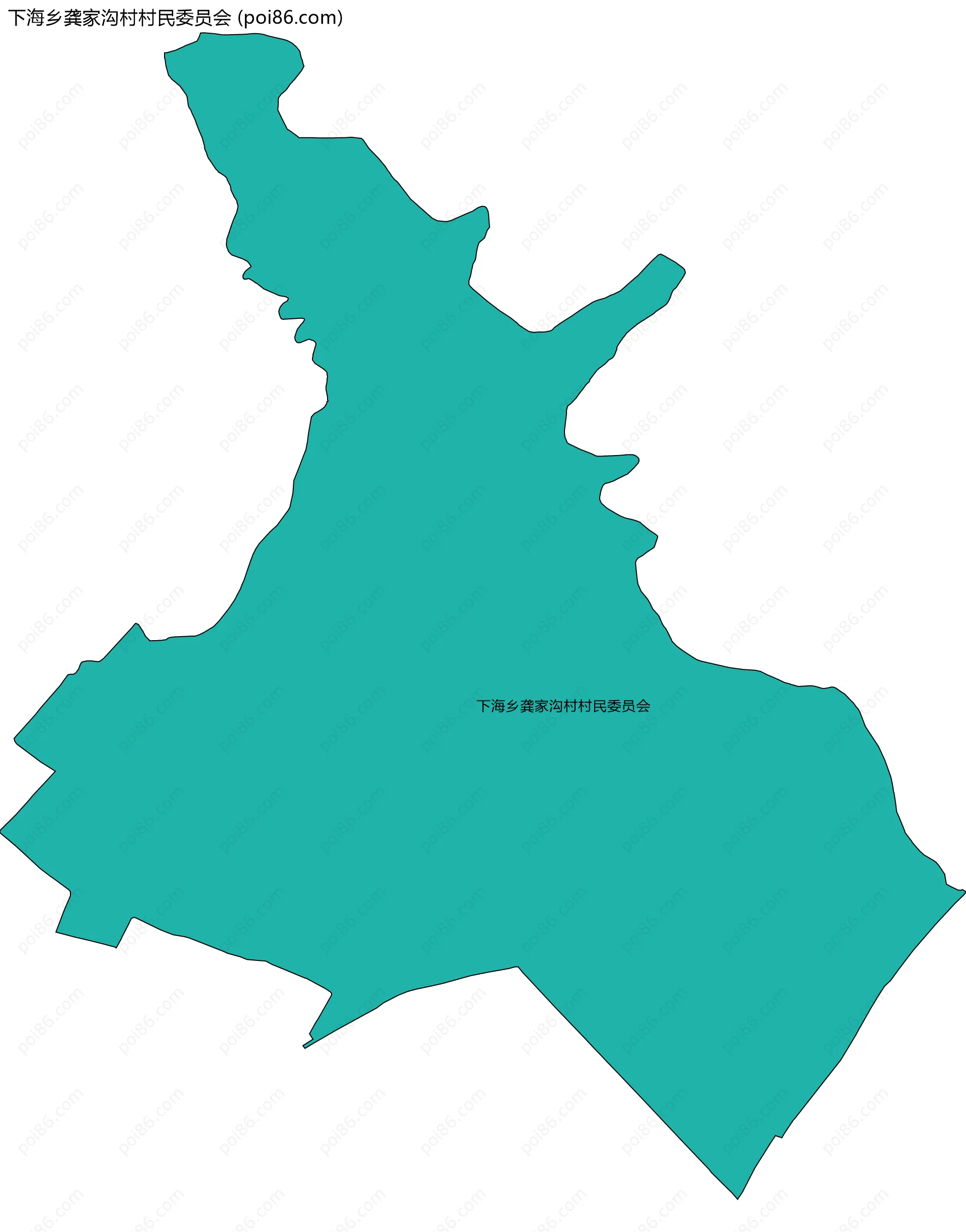 下海乡龚家沟村村民委员会边界地图