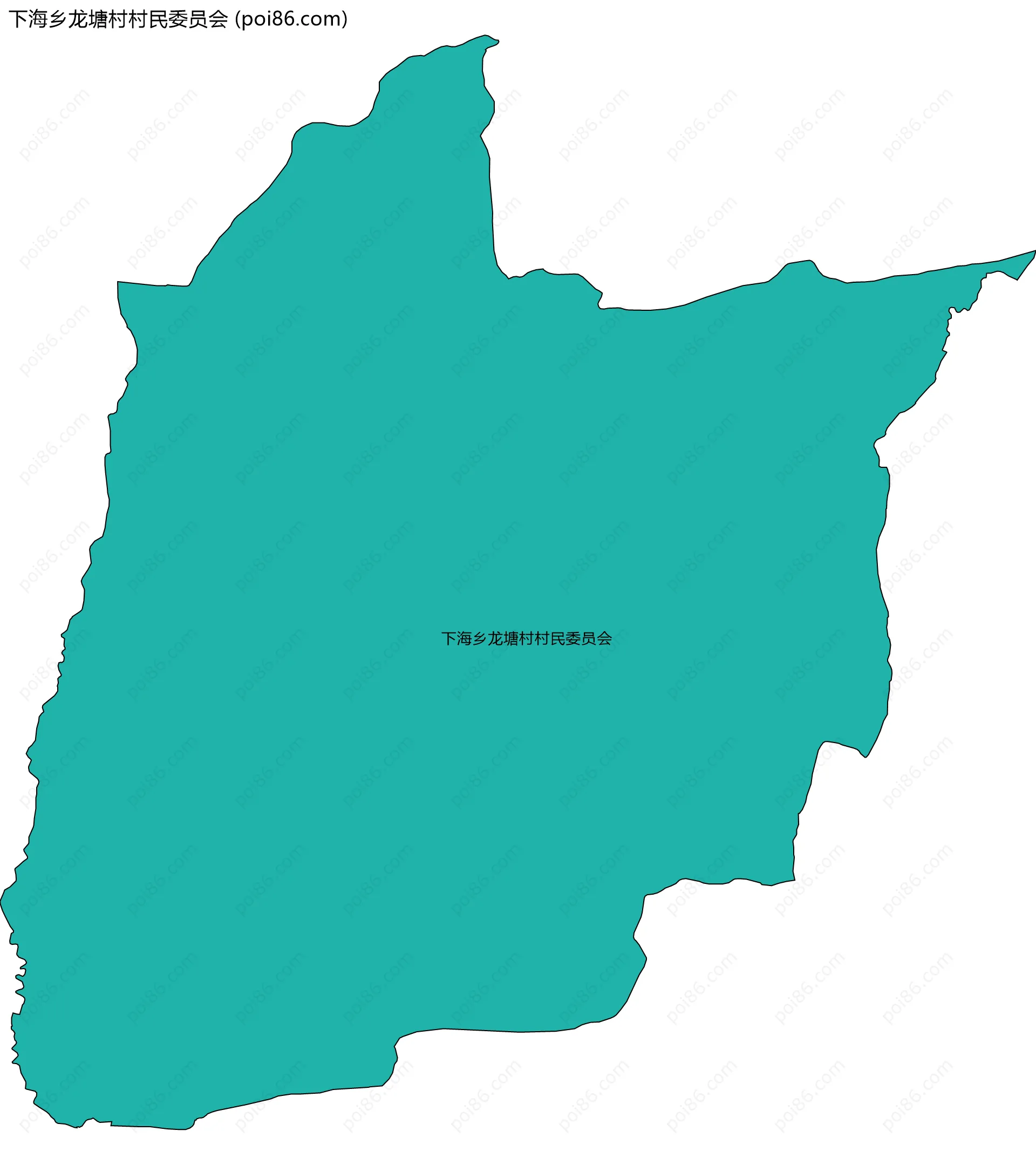 下海乡龙塘村村民委员会边界地图