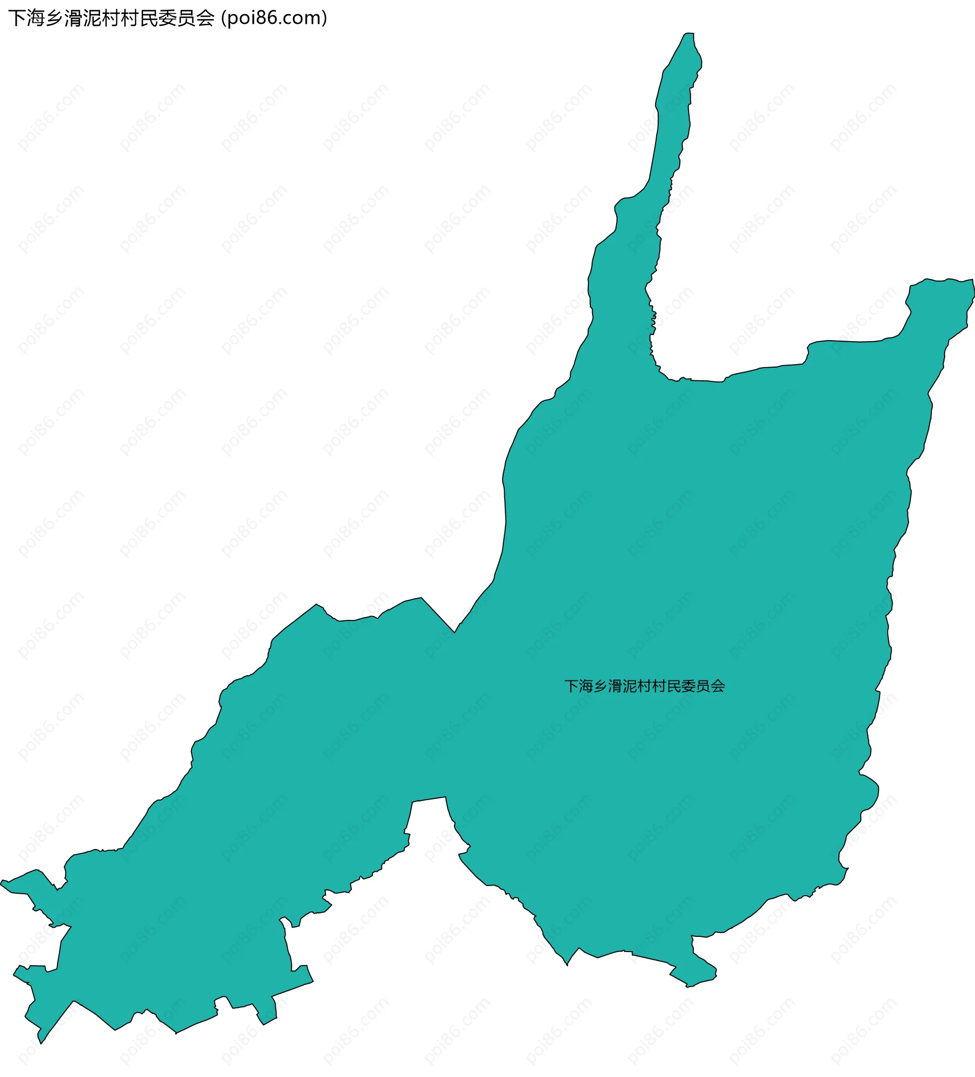 下海乡滑泥村村民委员会边界地图