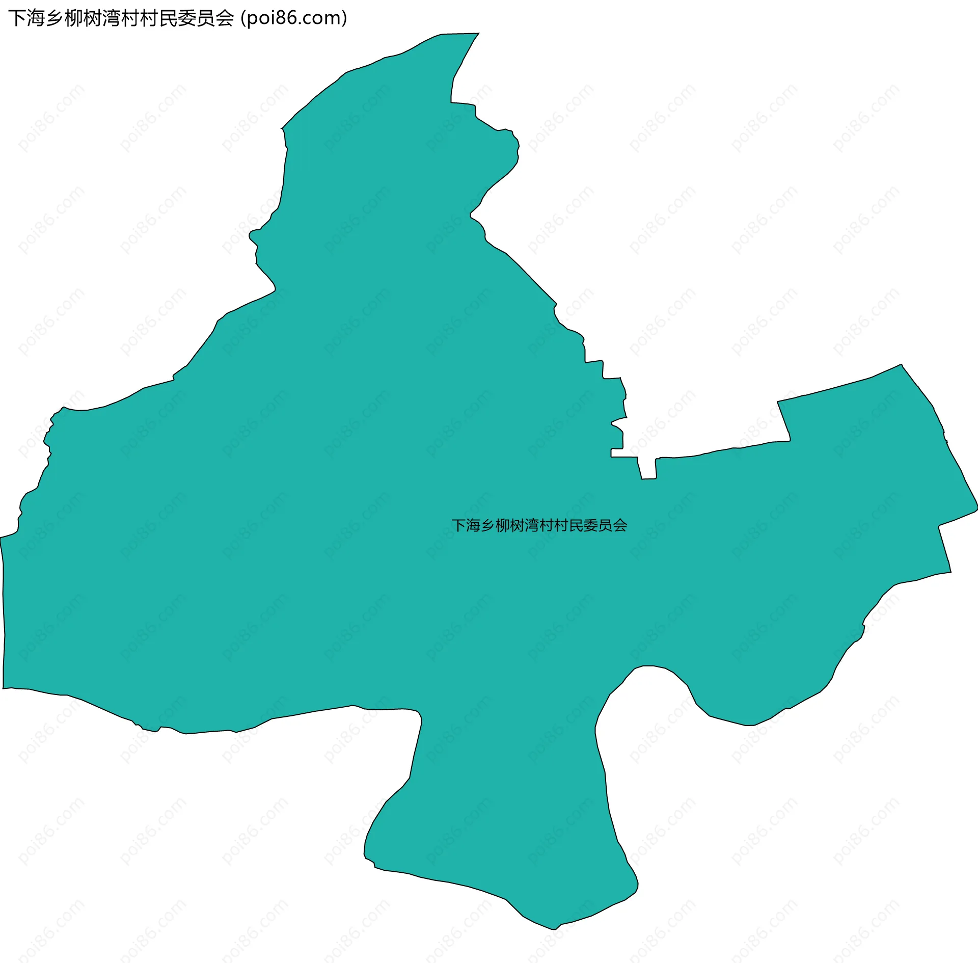 下海乡柳树湾村村民委员会边界地图