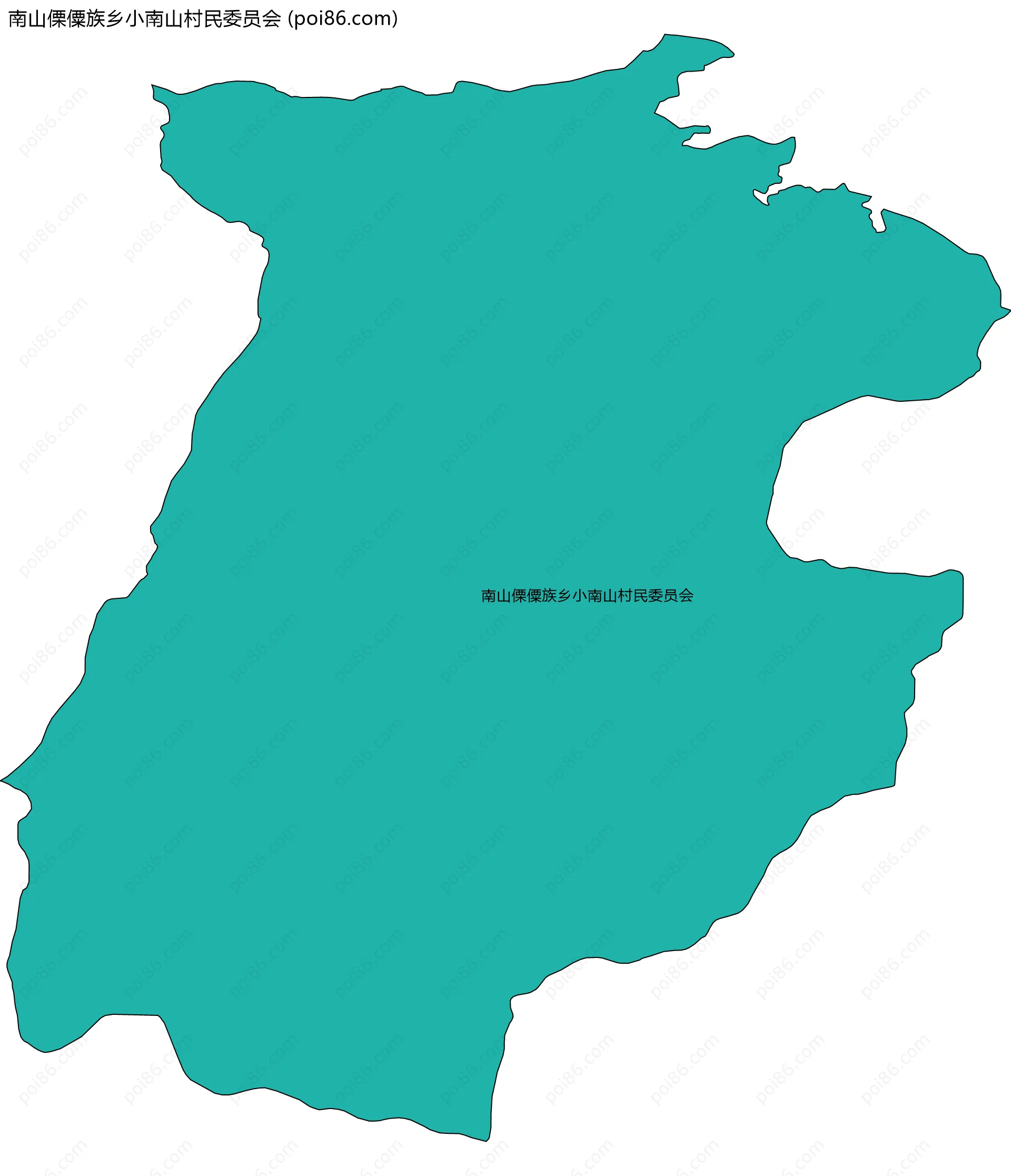 南山傈僳族乡小南山村民委员会边界地图