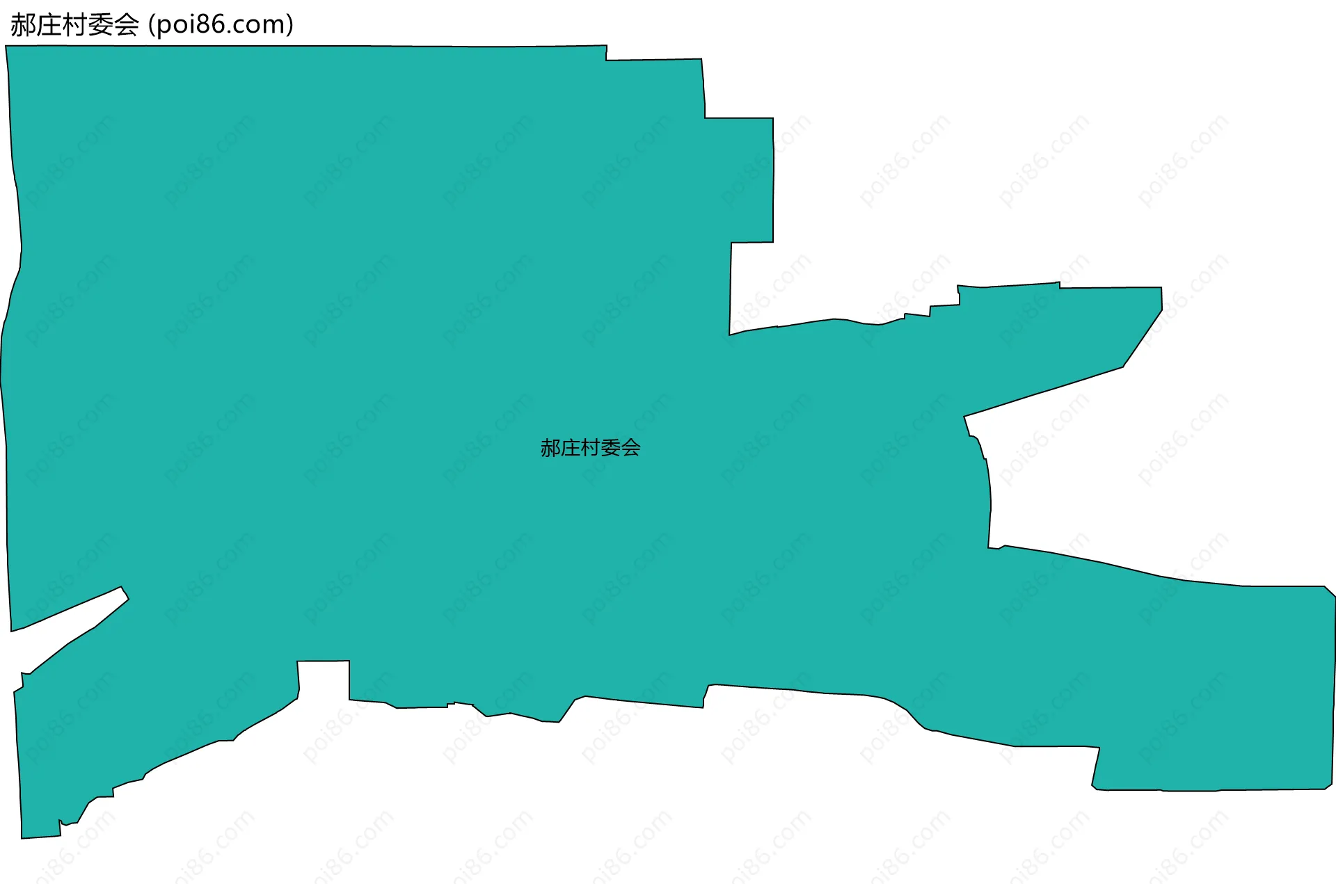 郝庄村委会边界地图