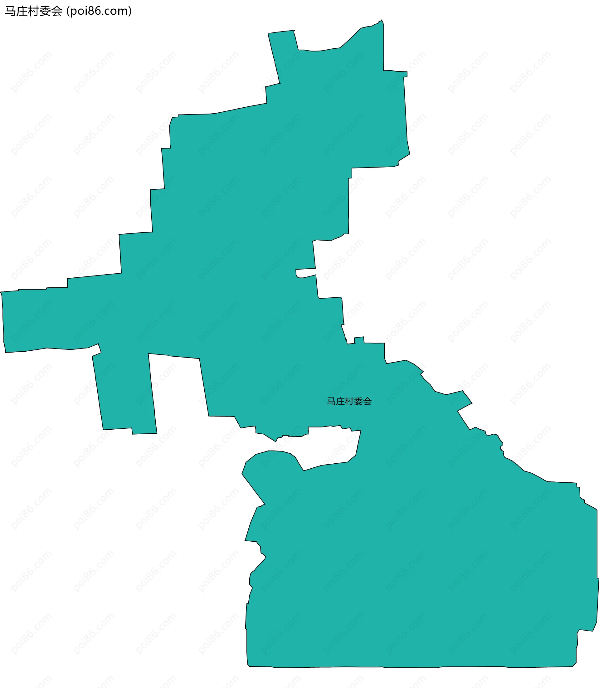 马庄村委会边界地图