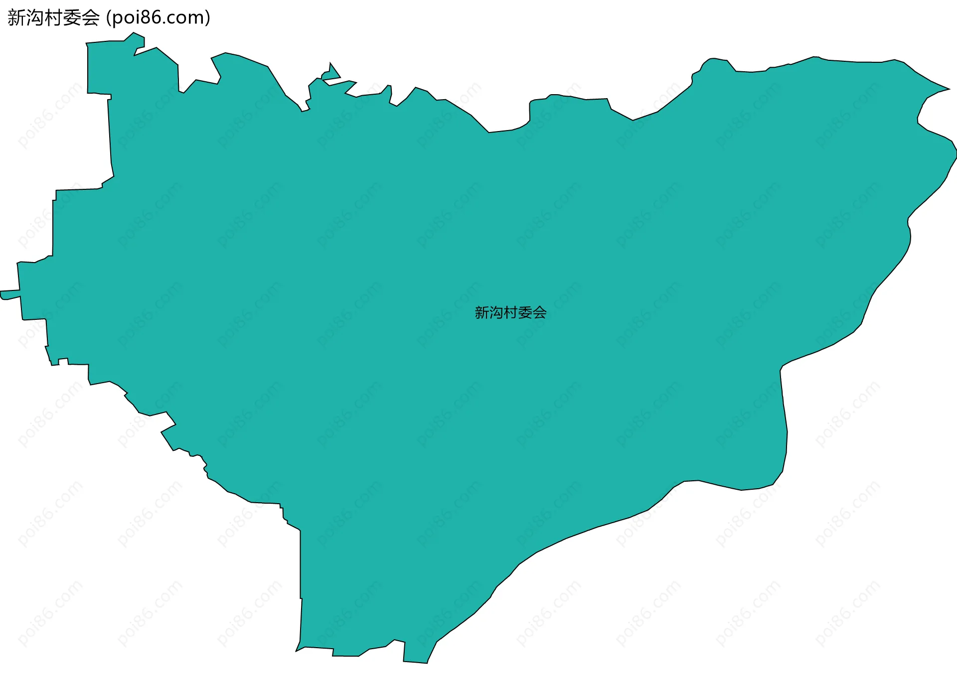 新沟村委会边界地图