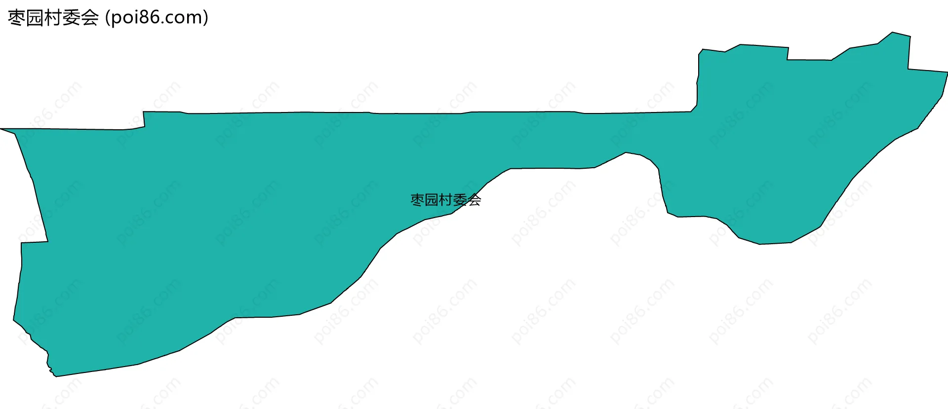枣园村委会边界地图