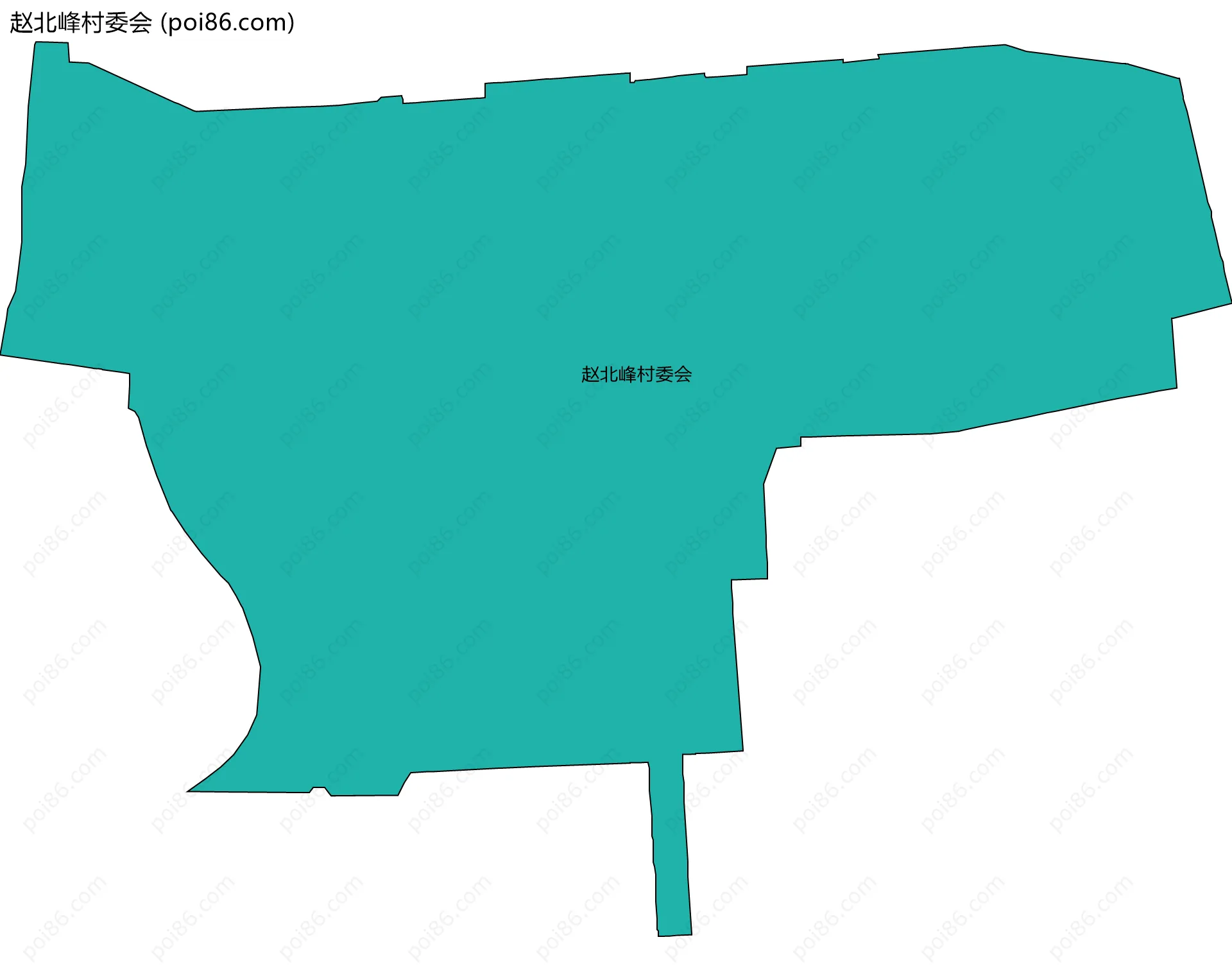 赵北峰村委会边界地图