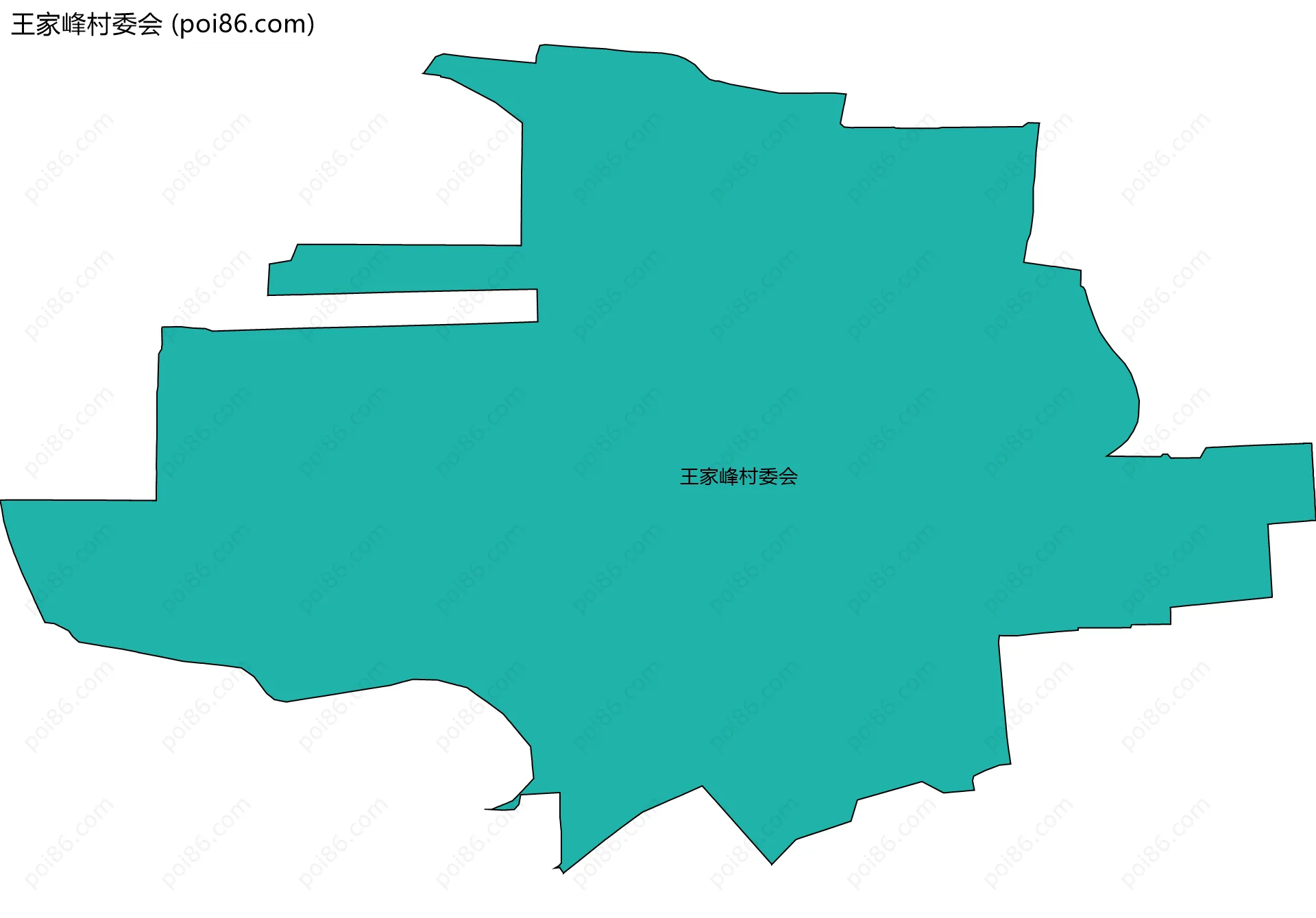 王家峰村委会边界地图