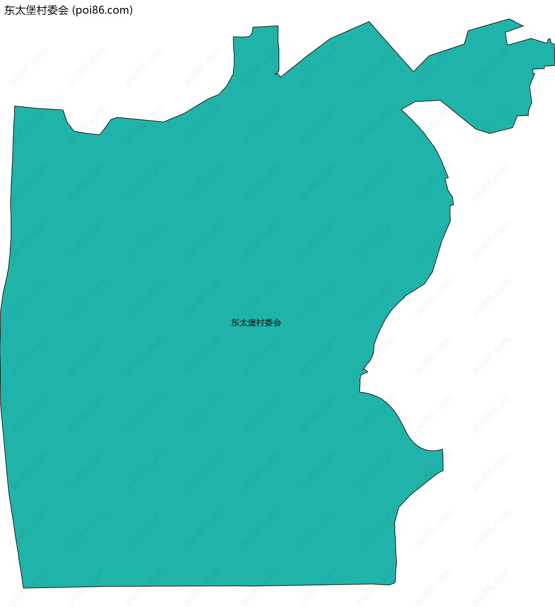 东太堡村委会边界地图
