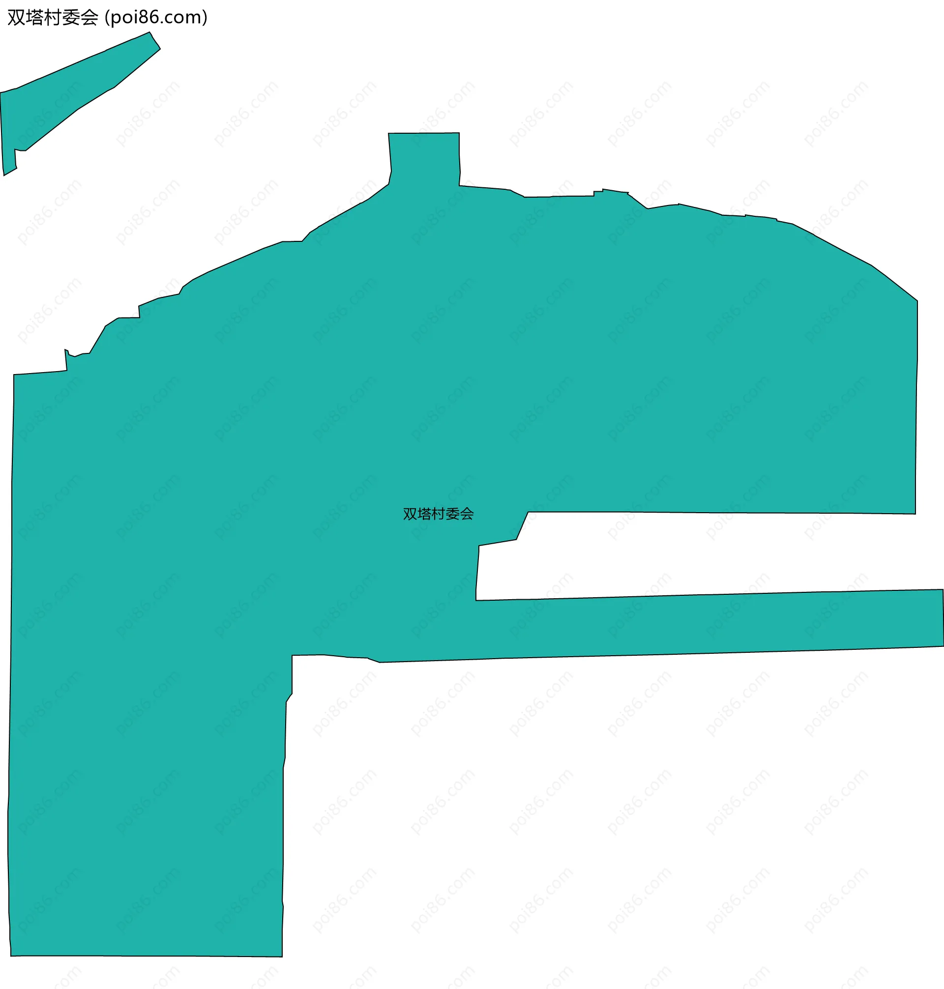 双塔村委会边界地图