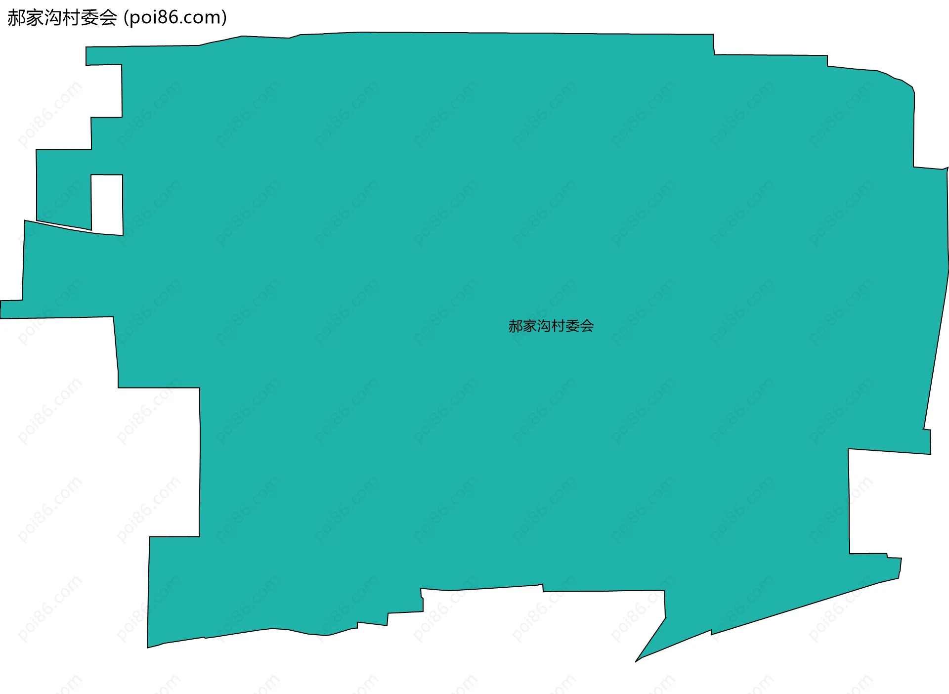 郝家沟村委会边界地图