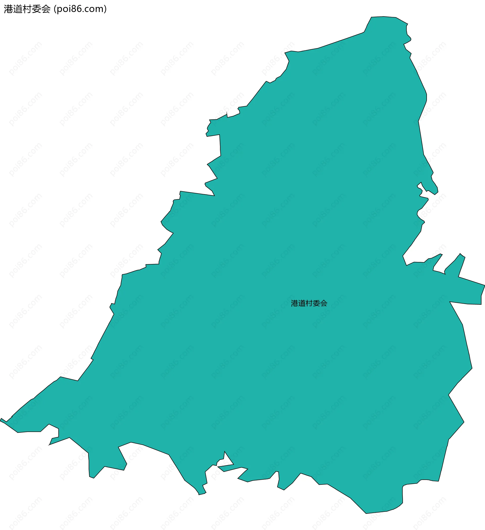 港道村委会边界地图