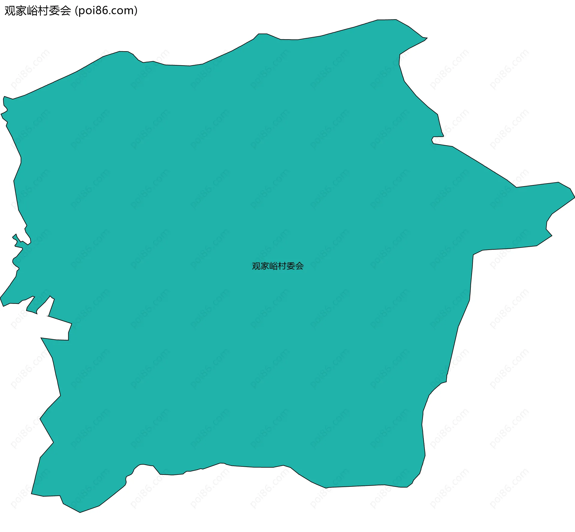 观家峪村委会边界地图