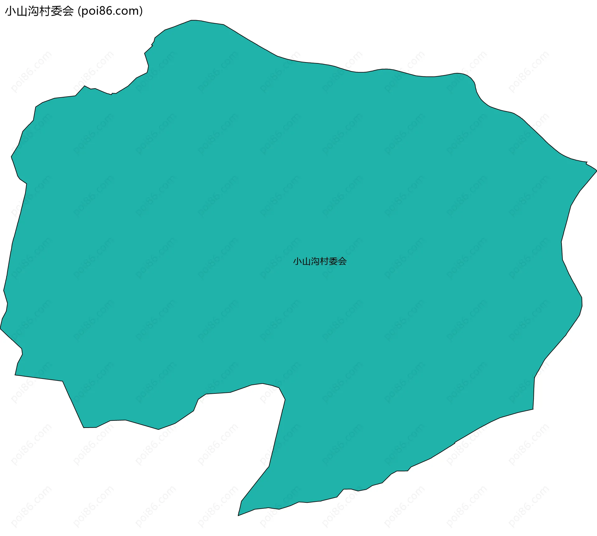 小山沟村委会边界地图