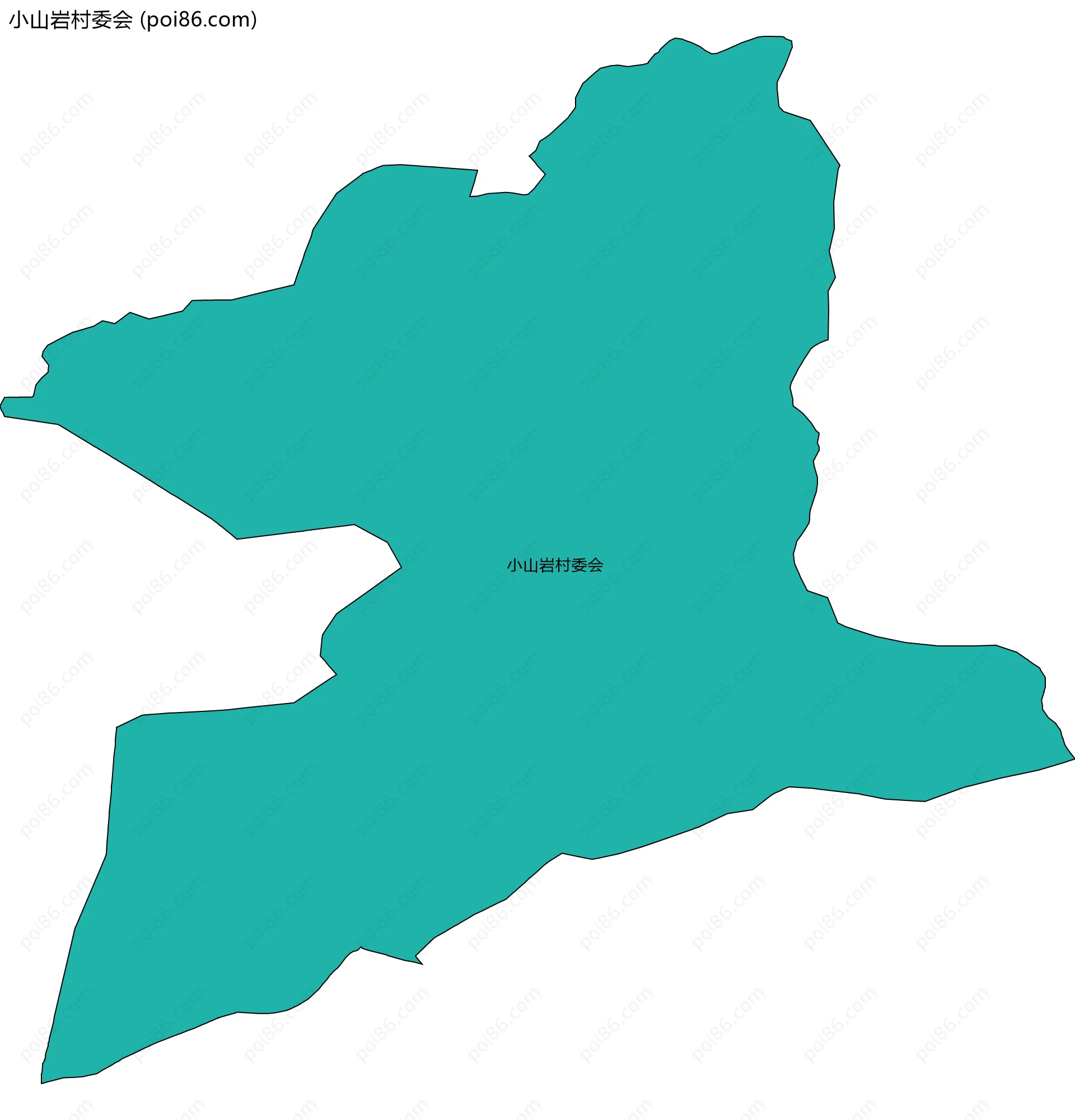 小山岩村委会边界地图