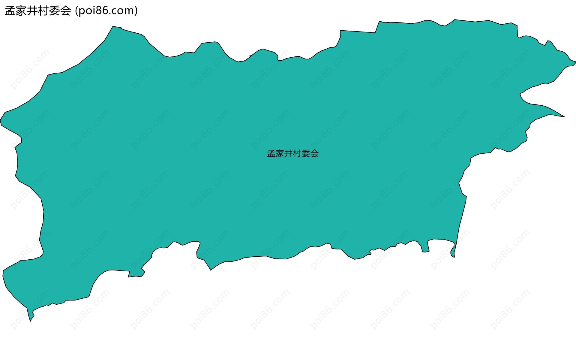 孟家井村委会边界地图