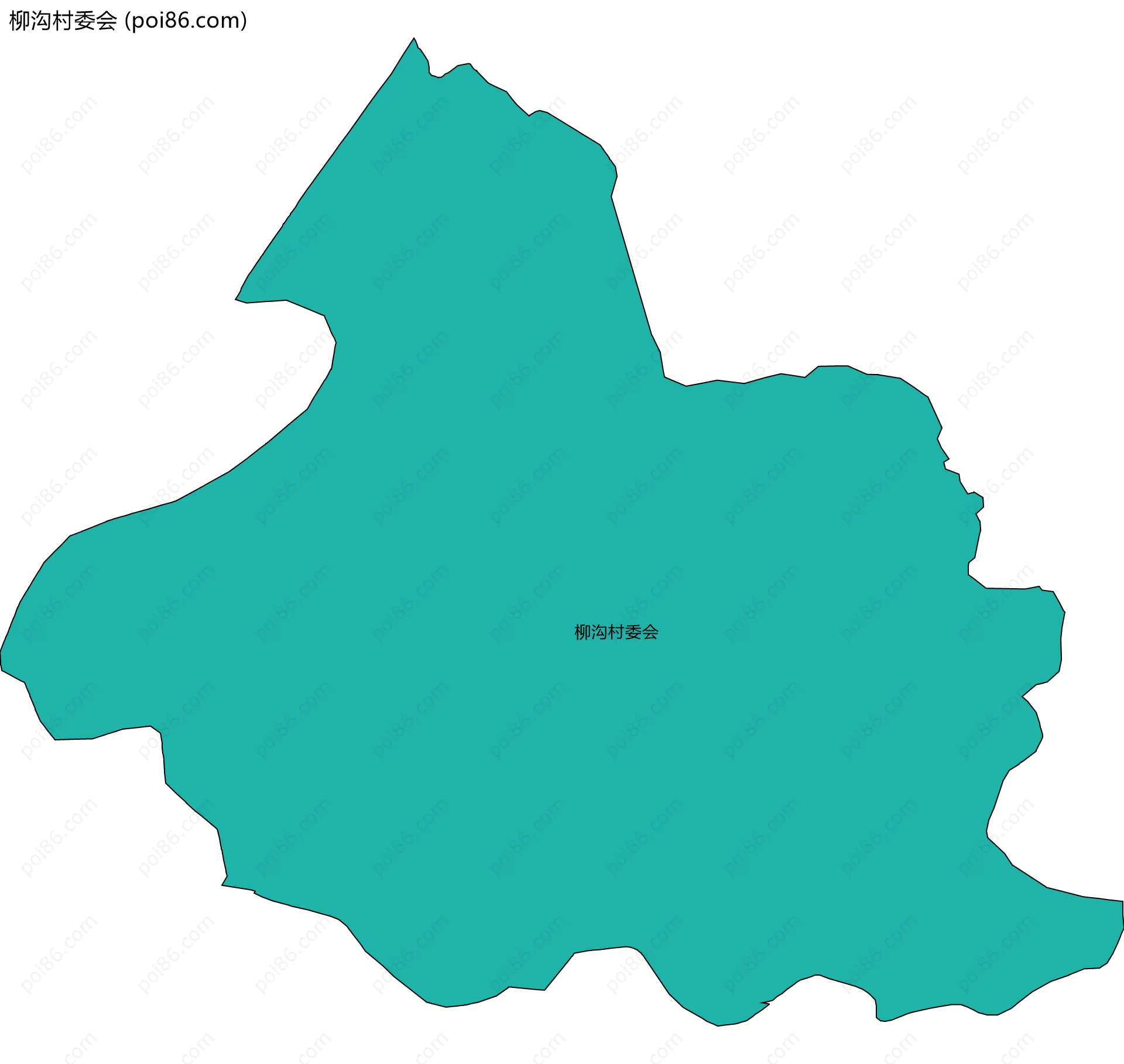 柳沟村委会边界地图
