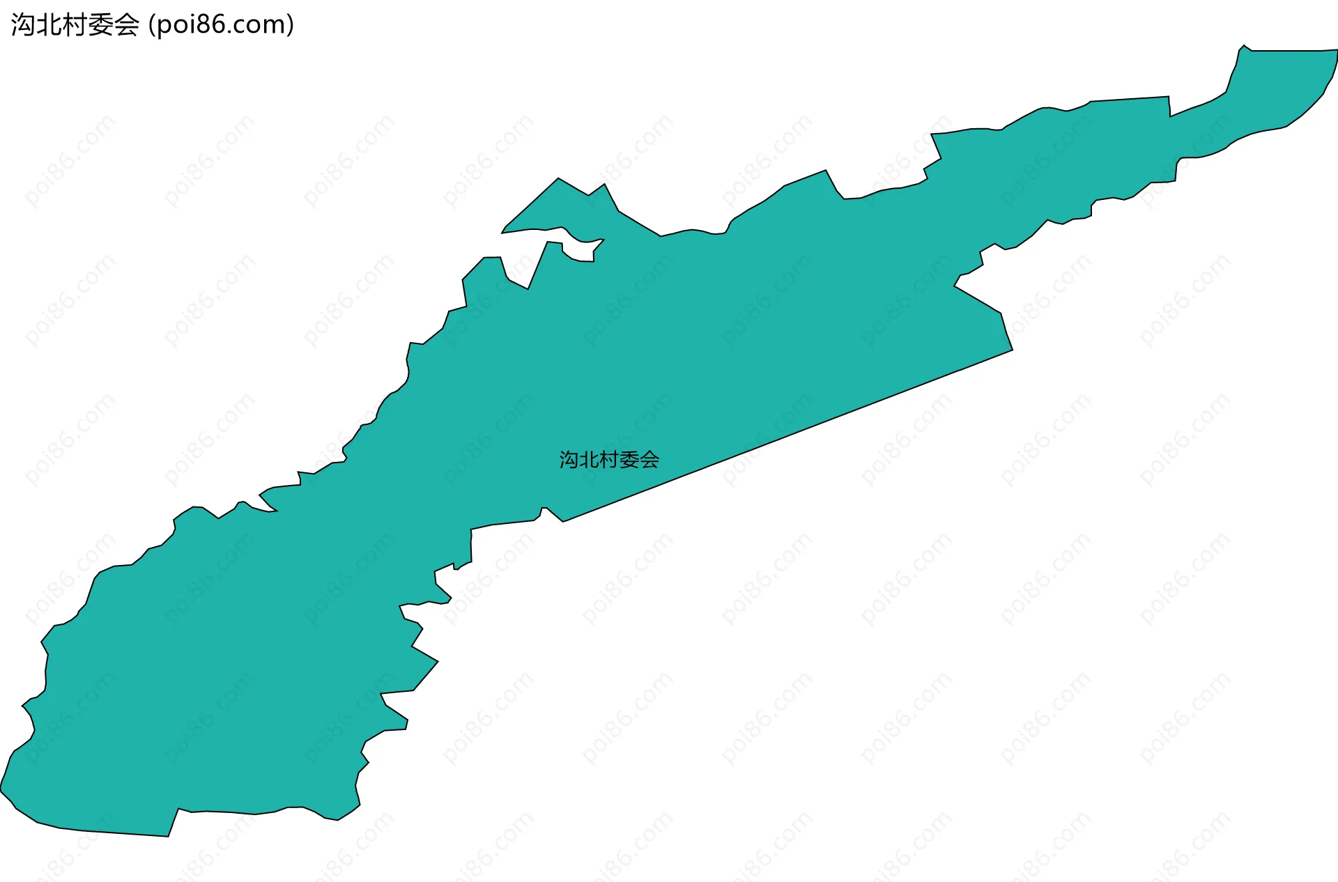 沟北村委会边界地图
