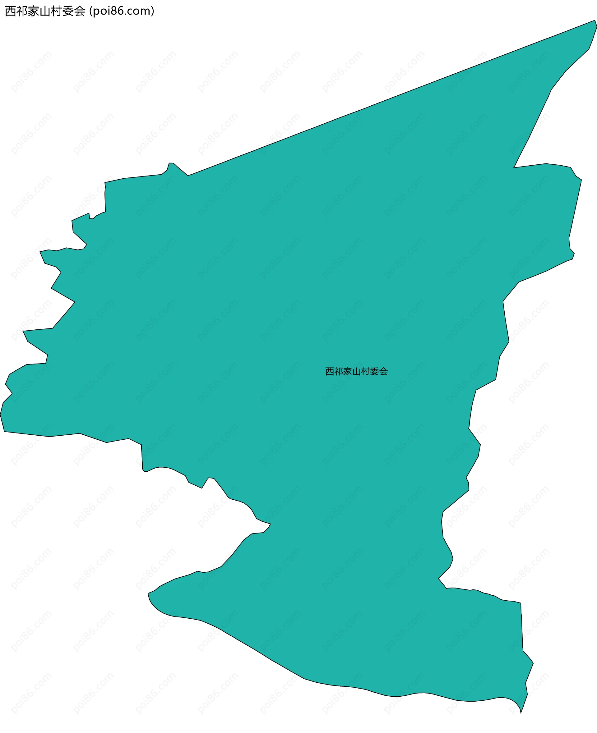 西祁家山村委会边界地图