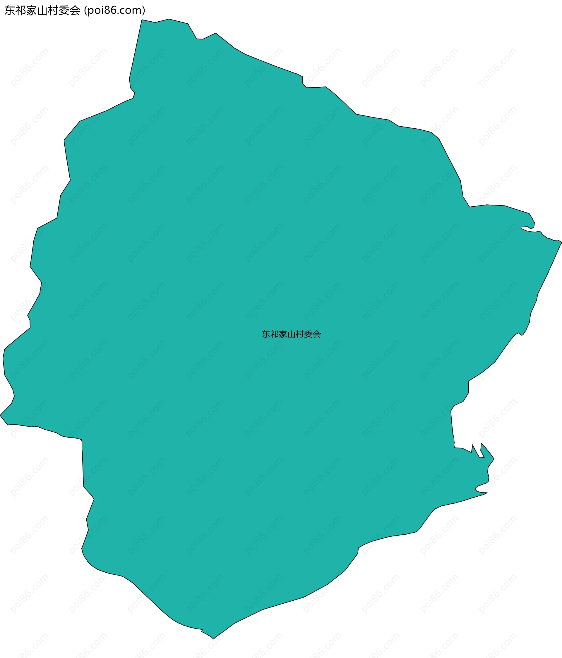 东祁家山村委会边界地图