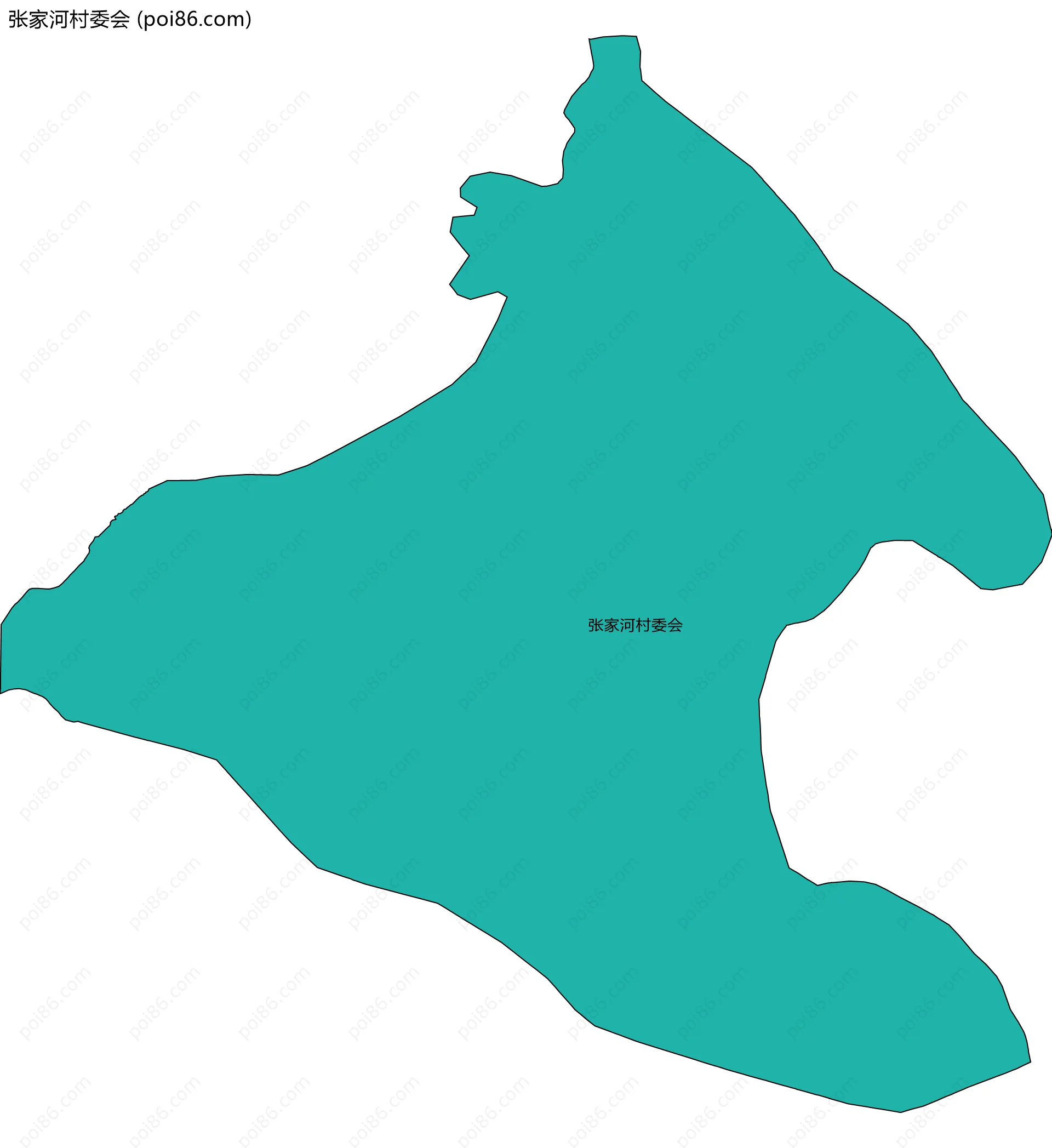 张家河村委会边界地图