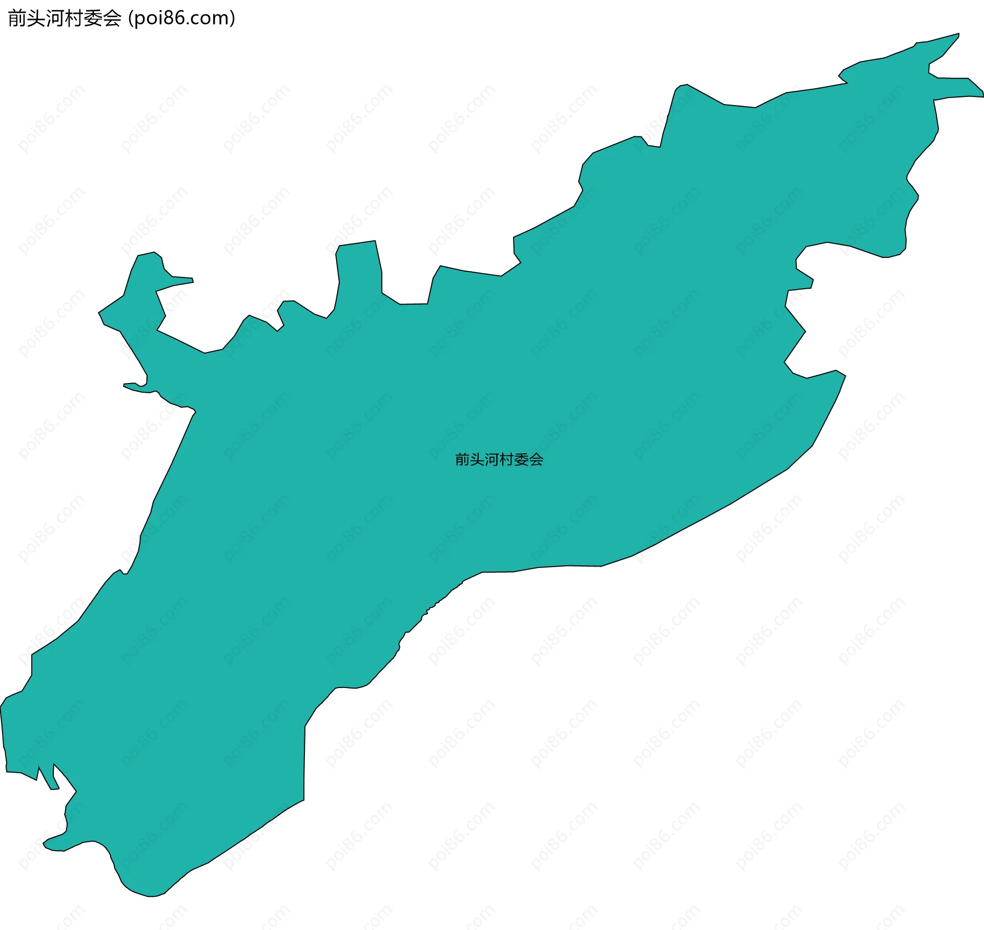 前头河村委会边界地图