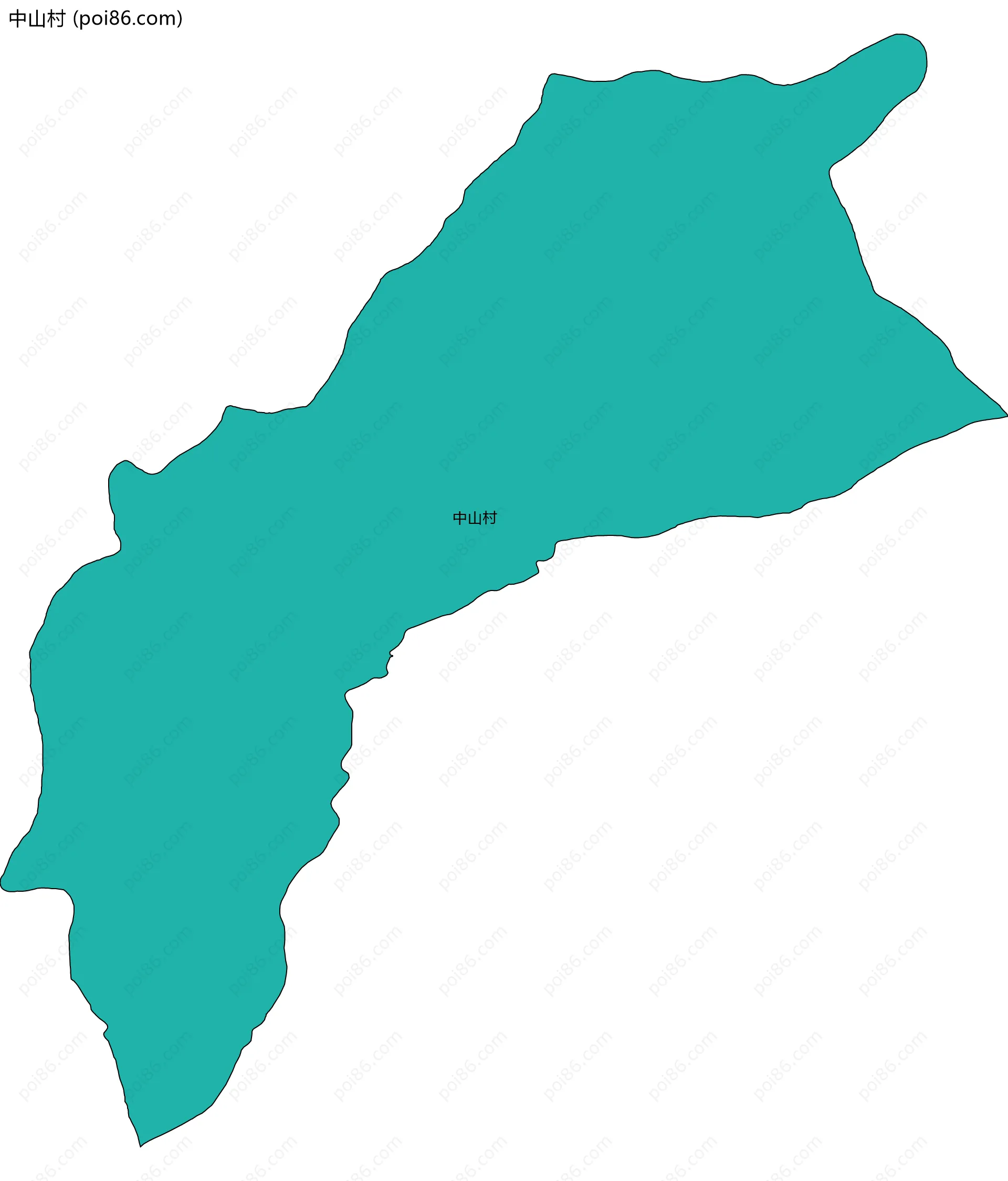 中山村边界地图