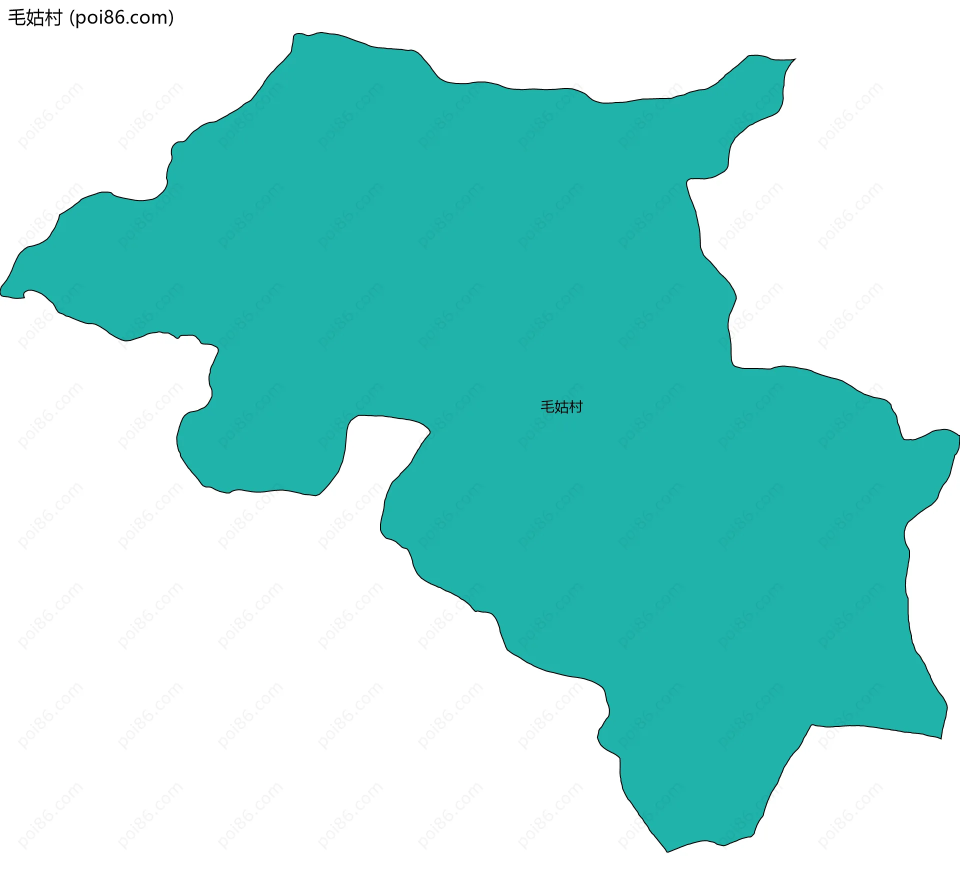 毛姑村边界地图
