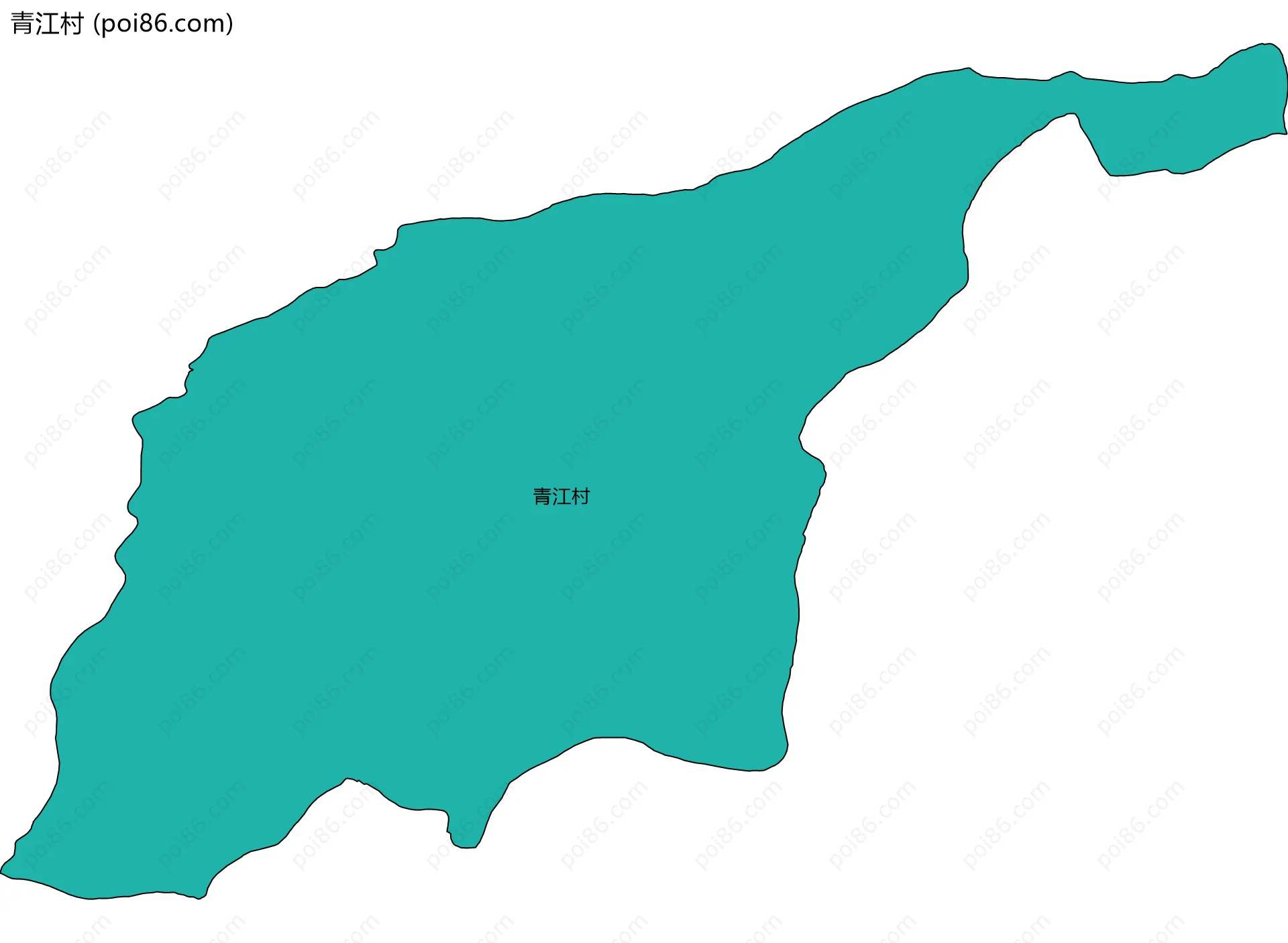 青江村边界地图
