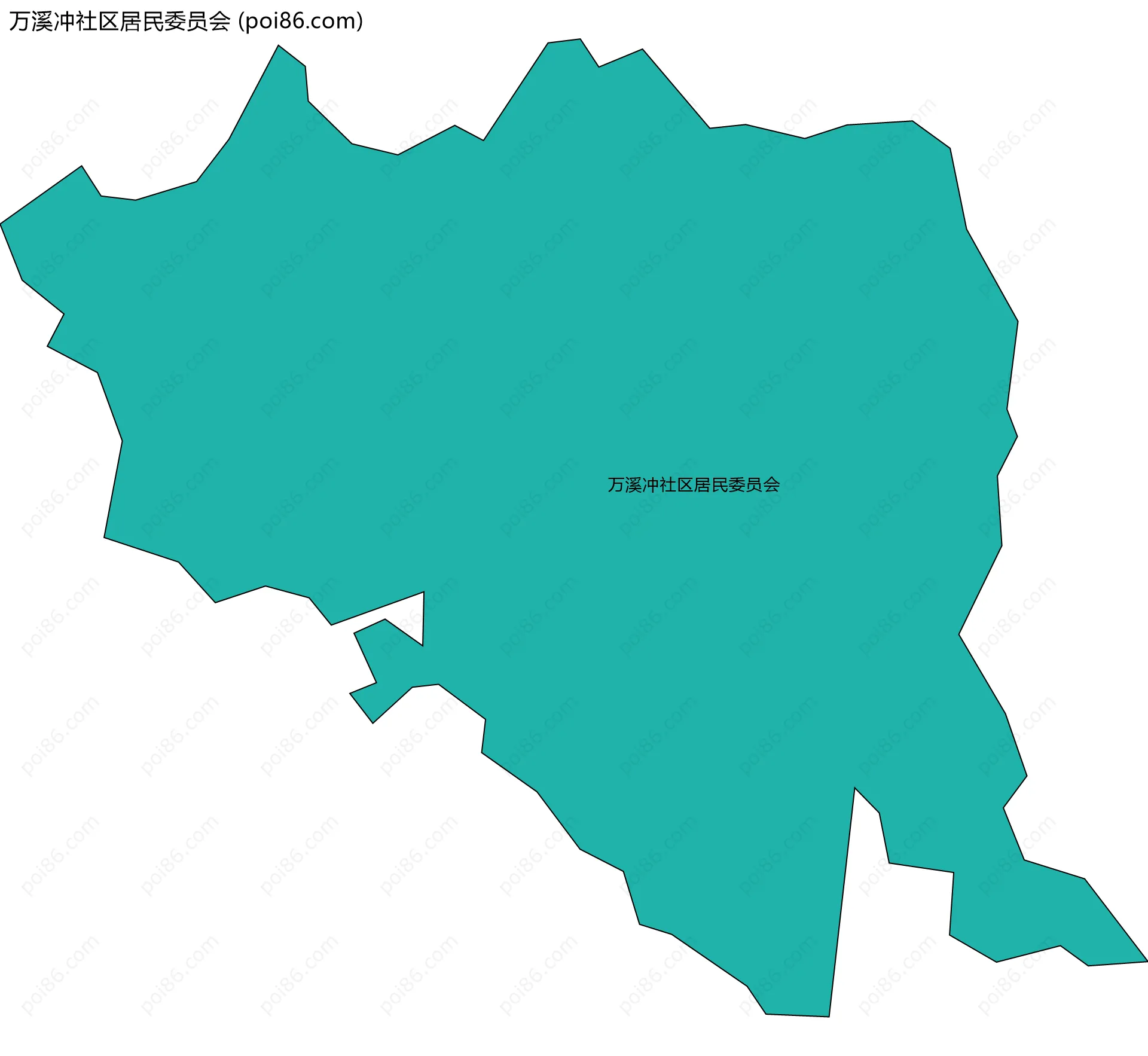 万溪冲社区居民委员会边界地图