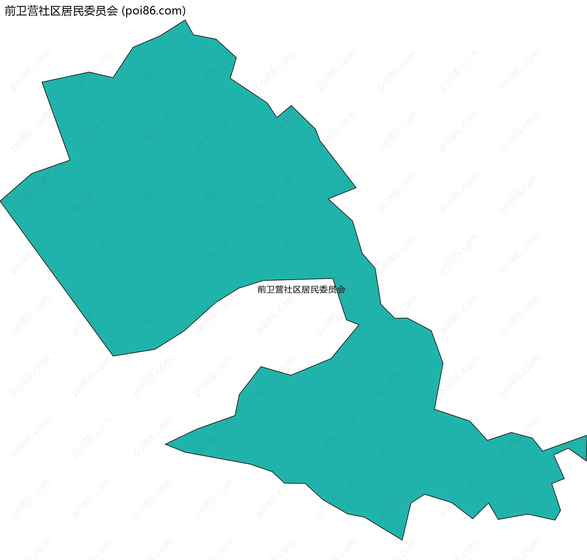 前卫营社区居民委员会边界地图