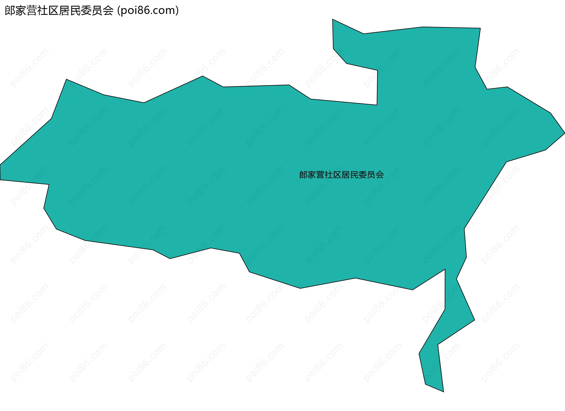 郎家营社区居民委员会边界地图