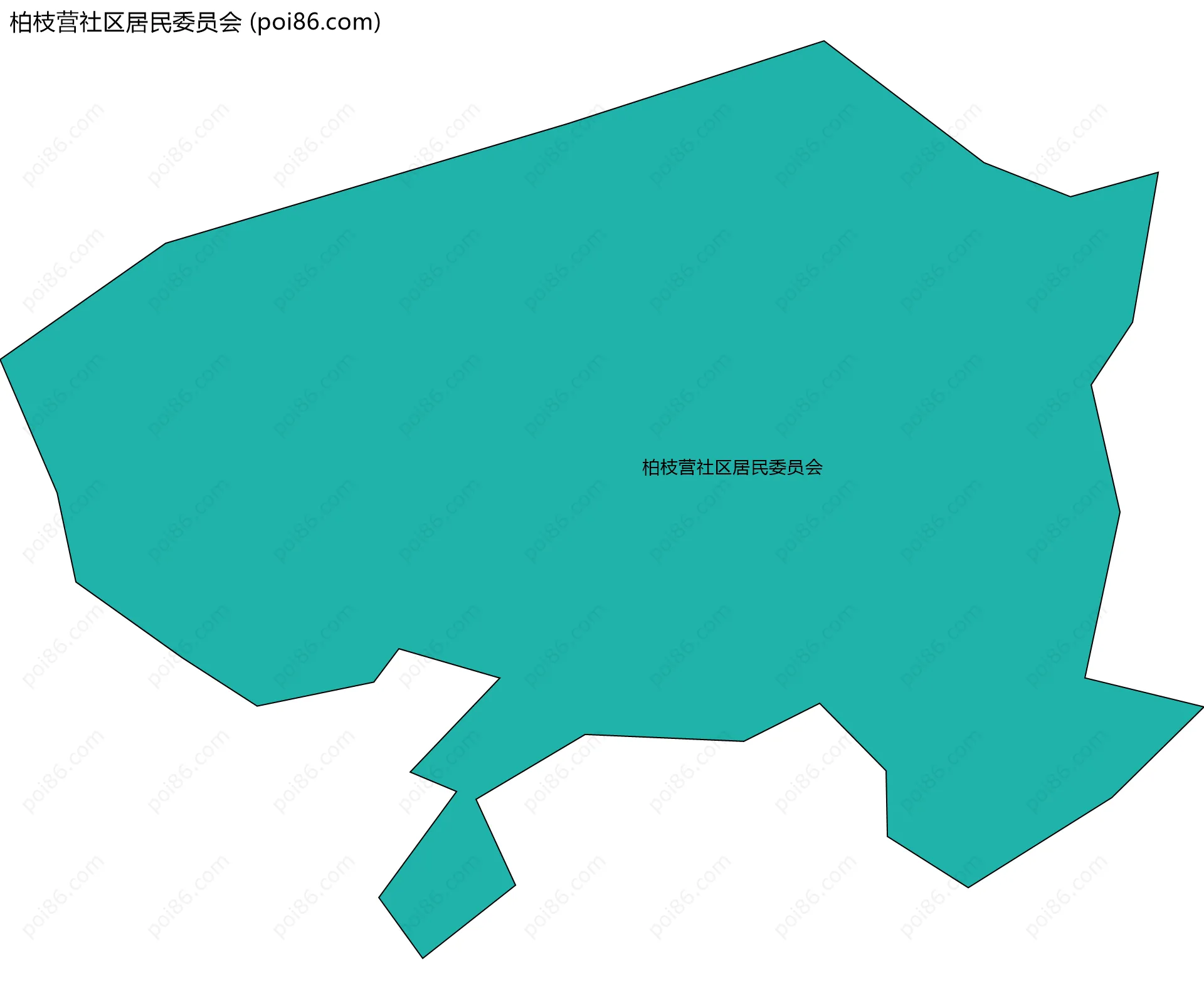 柏枝营社区居民委员会边界地图