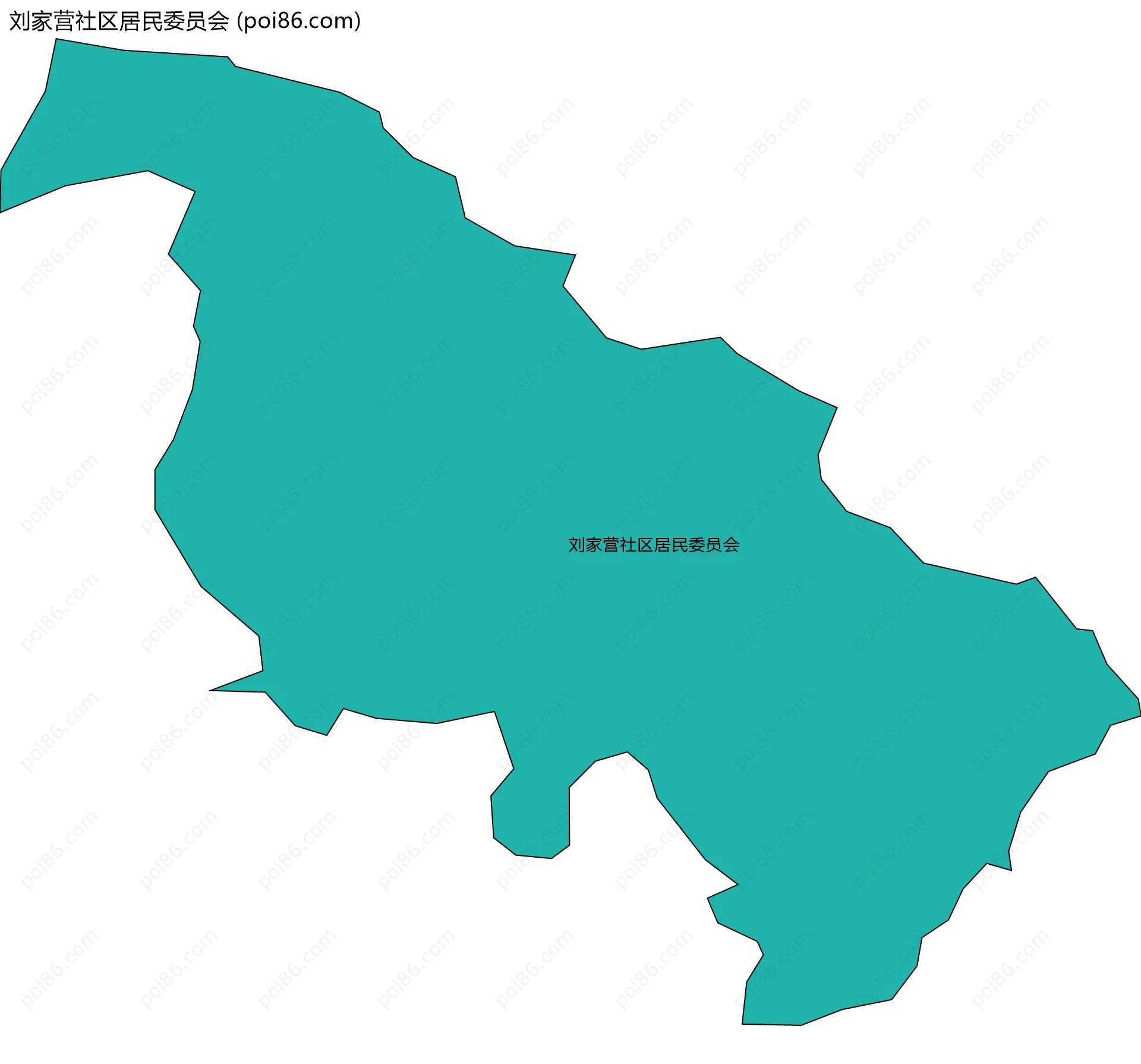 刘家营社区居民委员会边界地图