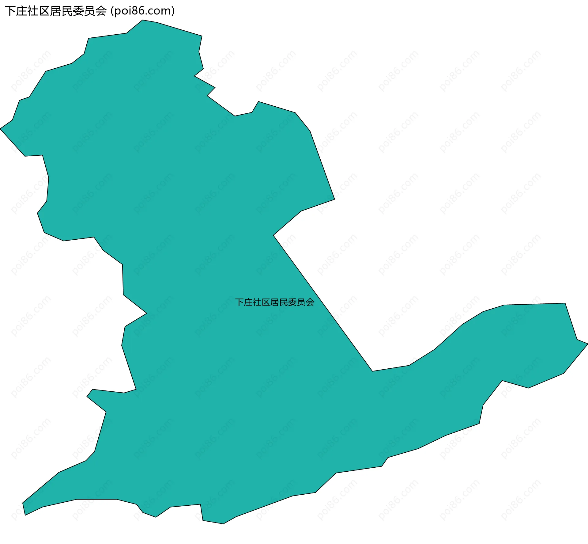 下庄社区居民委员会边界地图