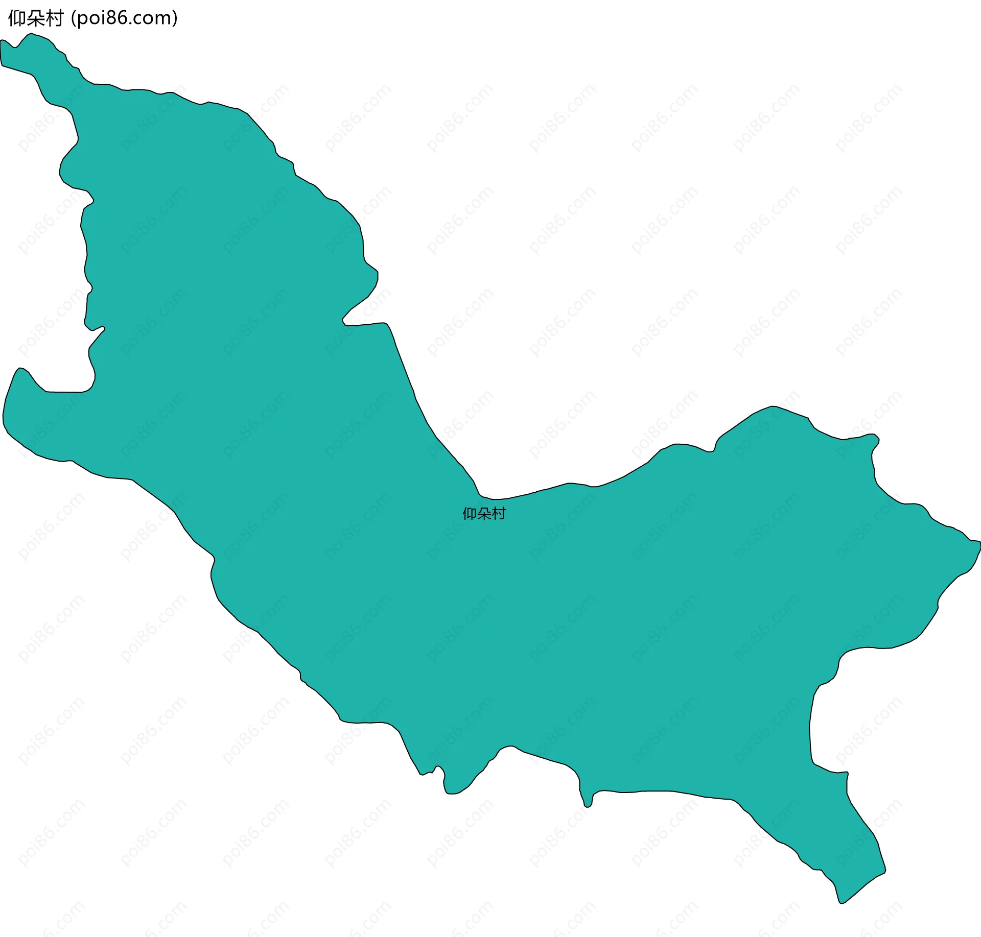 仰朵村边界地图