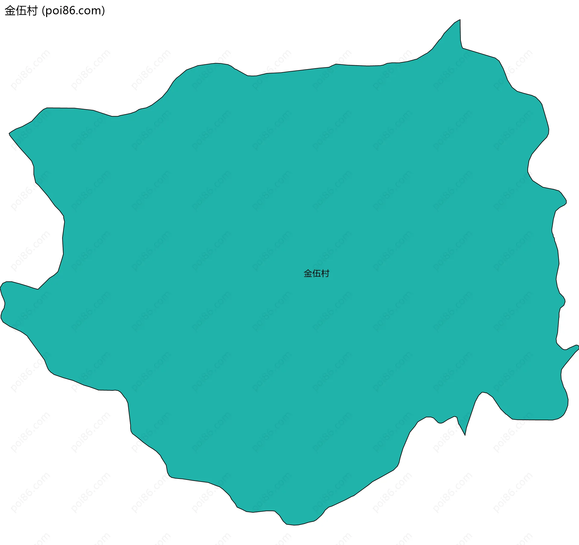 金伍村边界地图