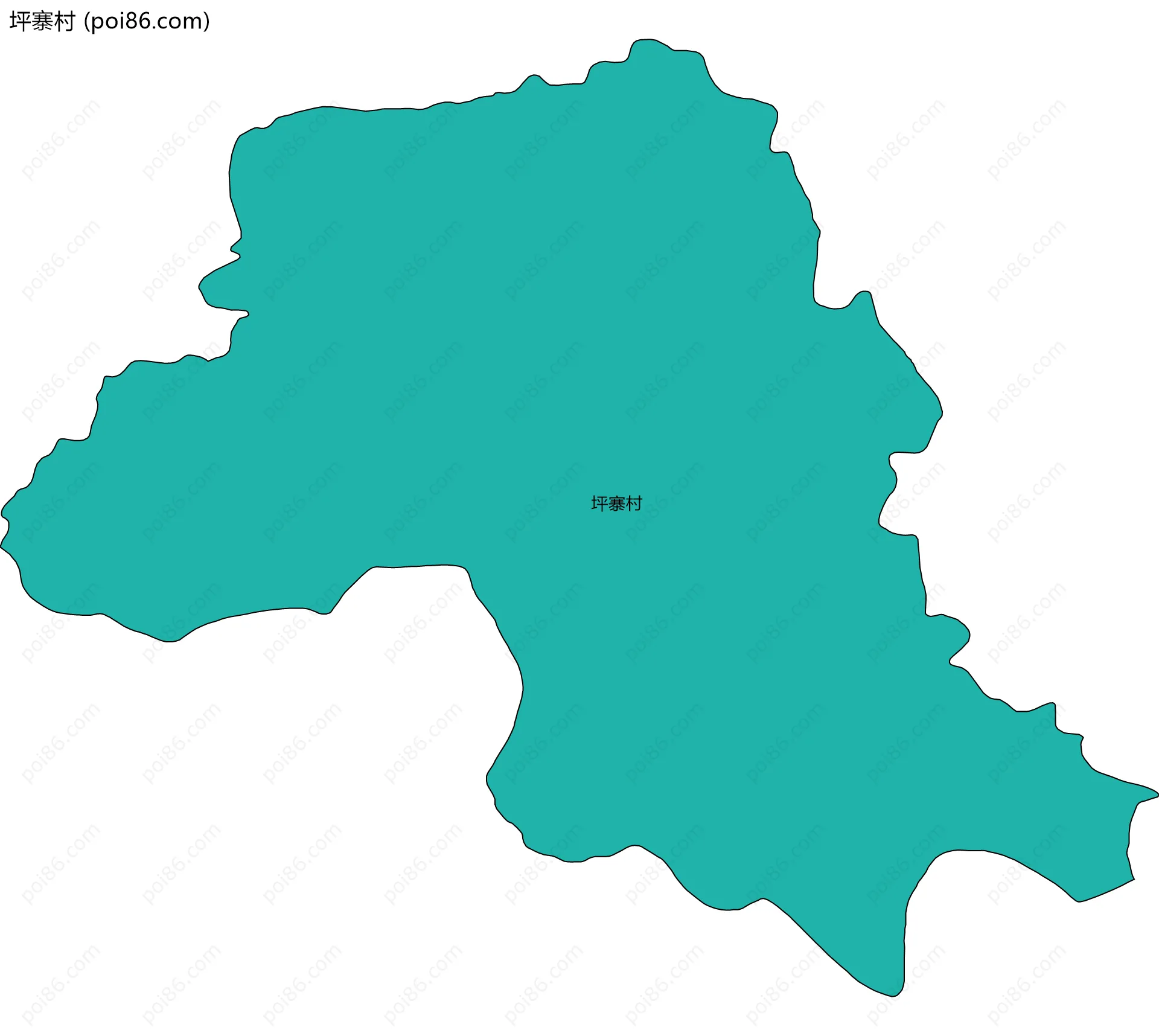 坪寨村边界地图