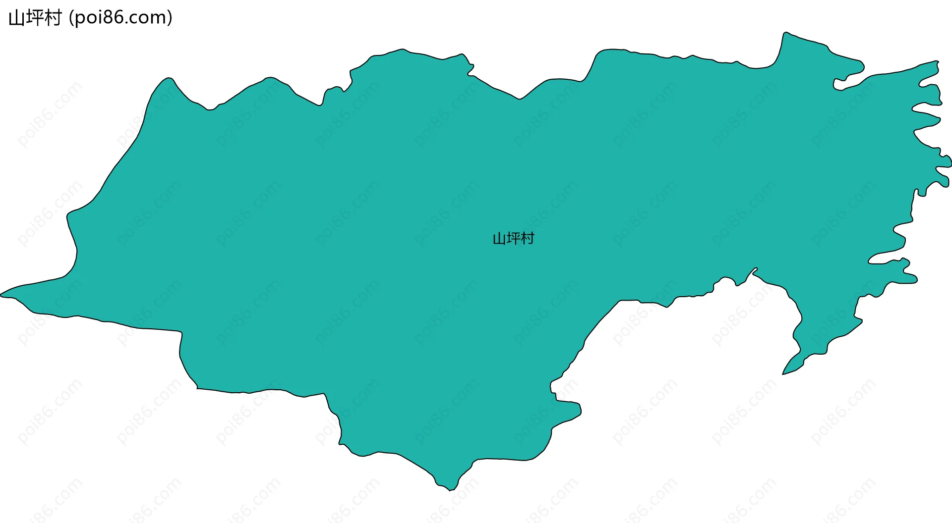 山坪村边界地图